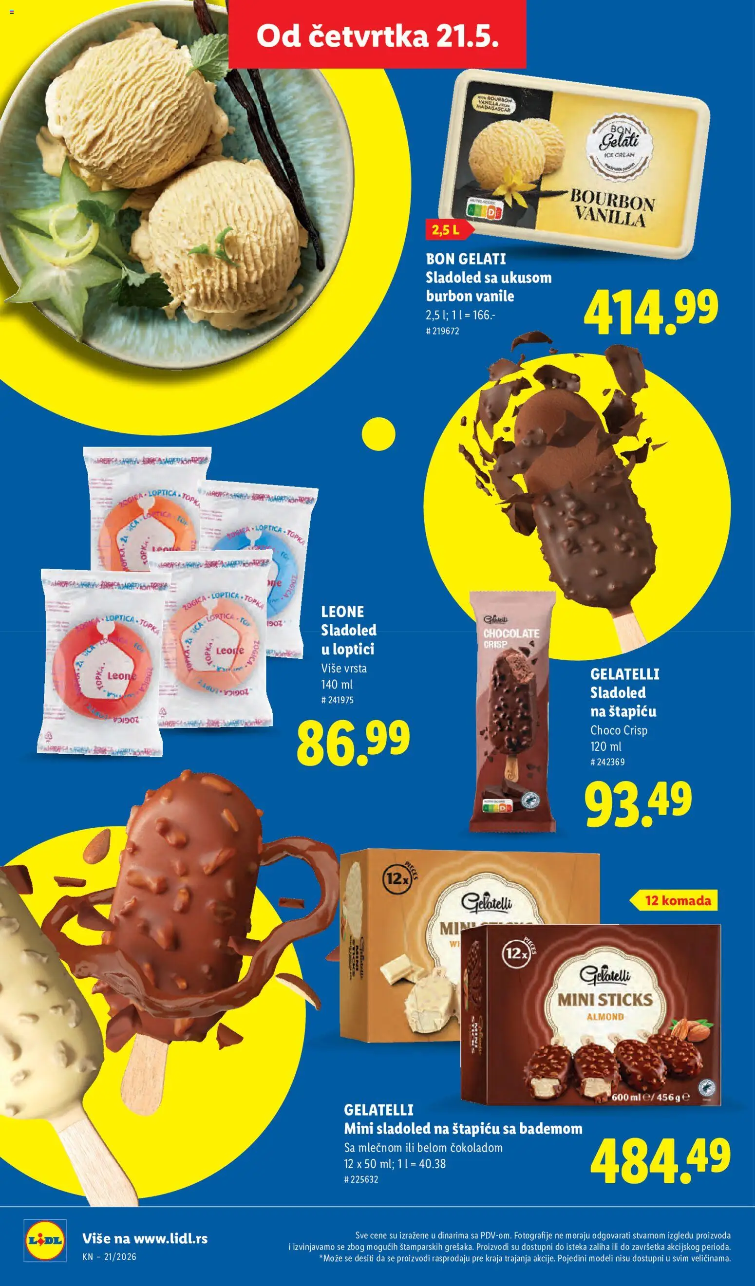 Lidl katalog - važi od 21.05.2026 | Strana: 50 | Proizvode: Burbon, Sladoled