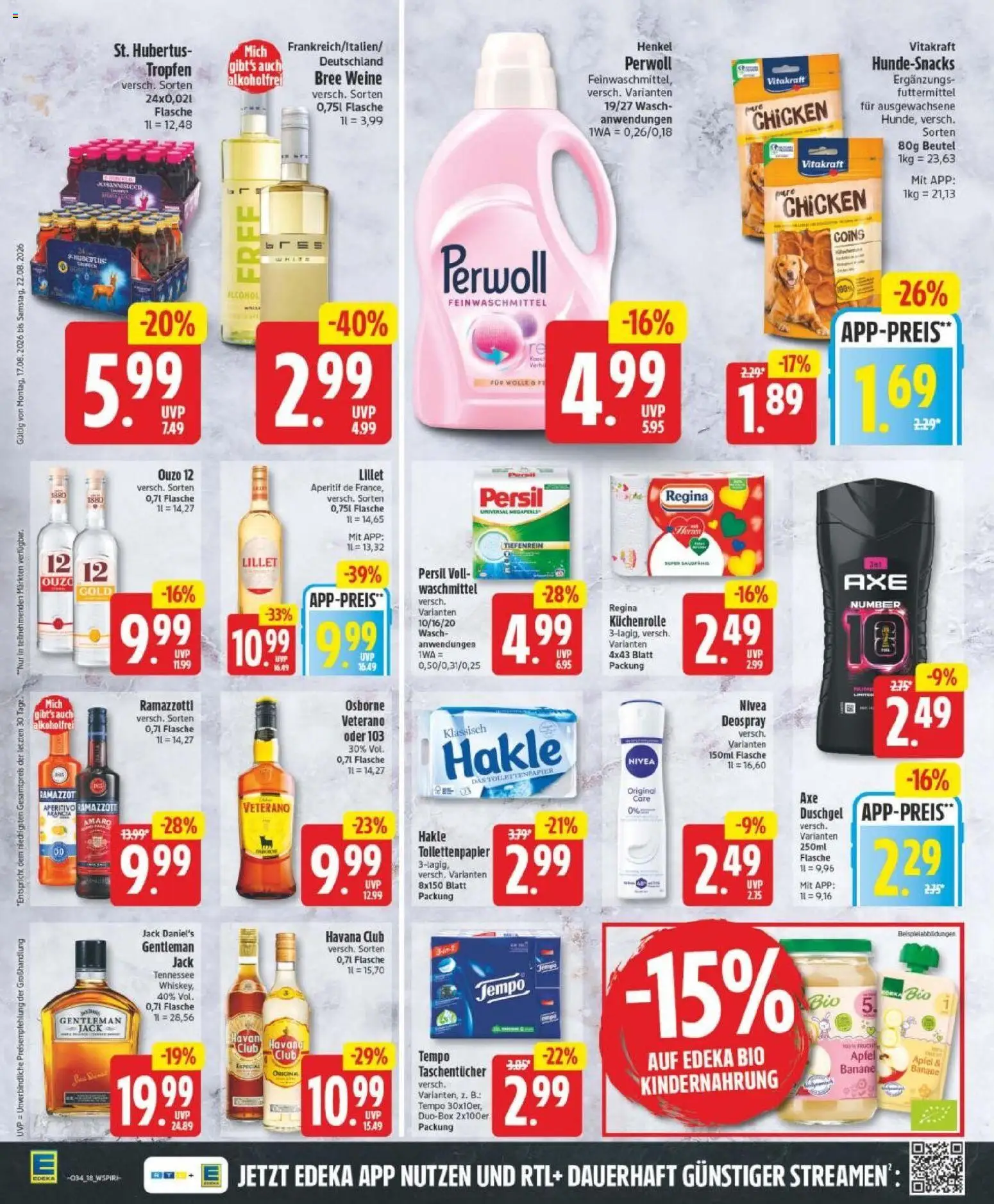 Edeka Prospekt Hannover – gültig ab 17.08.2026 | Seite: 18 | Produkte: Havana club, Bree, Waschmittel, Ramazzotti