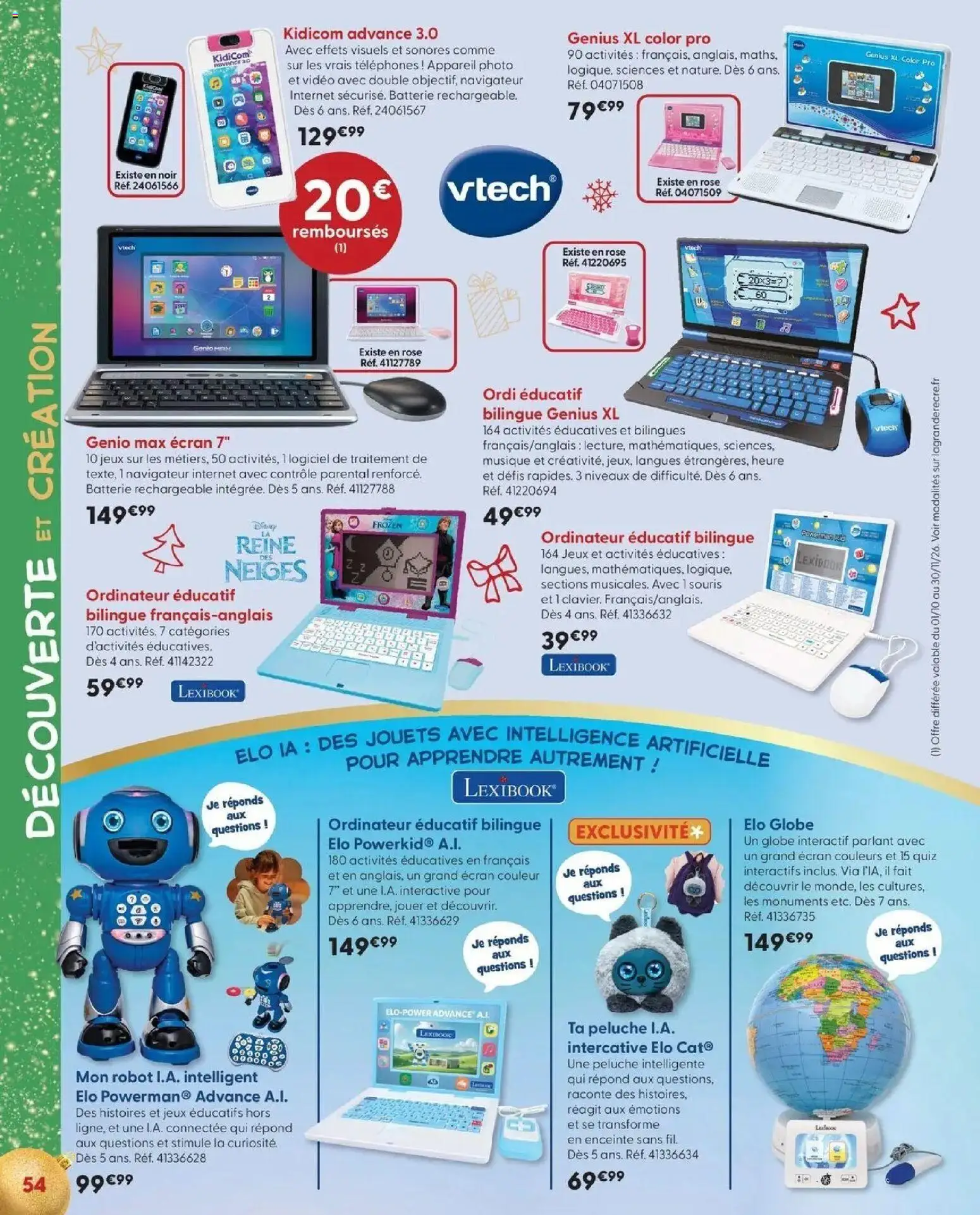 La Grande Récré - LE NOËL DE TOUTES LES PASSIONS à partir du 14/10/2026 - promo en ligne | Page: 54 | Produits: Souris, Appareil photo, Enceinte, Peluche
