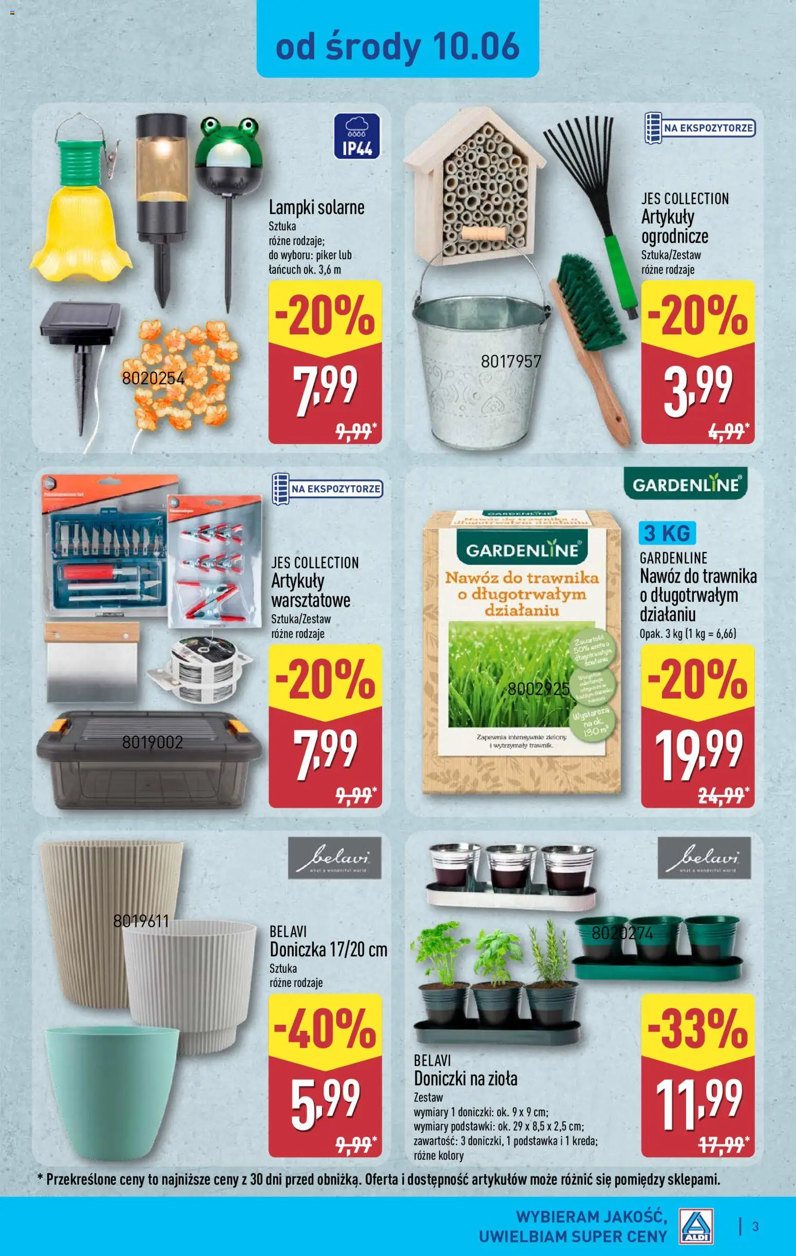 Aldi gazetka - Hity od Środy i od Soboty od 10.06.2026 | Strona: 3 | Produkty: Lampki, Doniczka, Doniczki