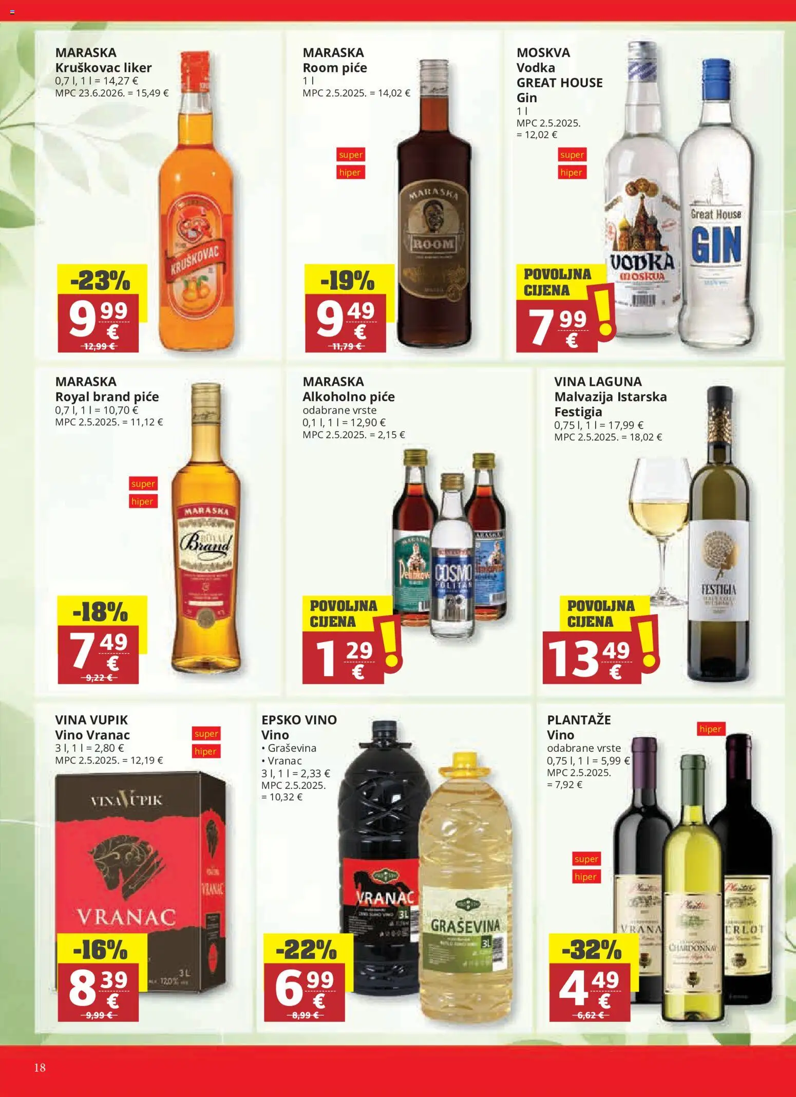 Ribola katalog | vrijedi od 28.10.2026 | Stranica: 18 | Proizvodi: Vino, Vranac, Liker, Vodka