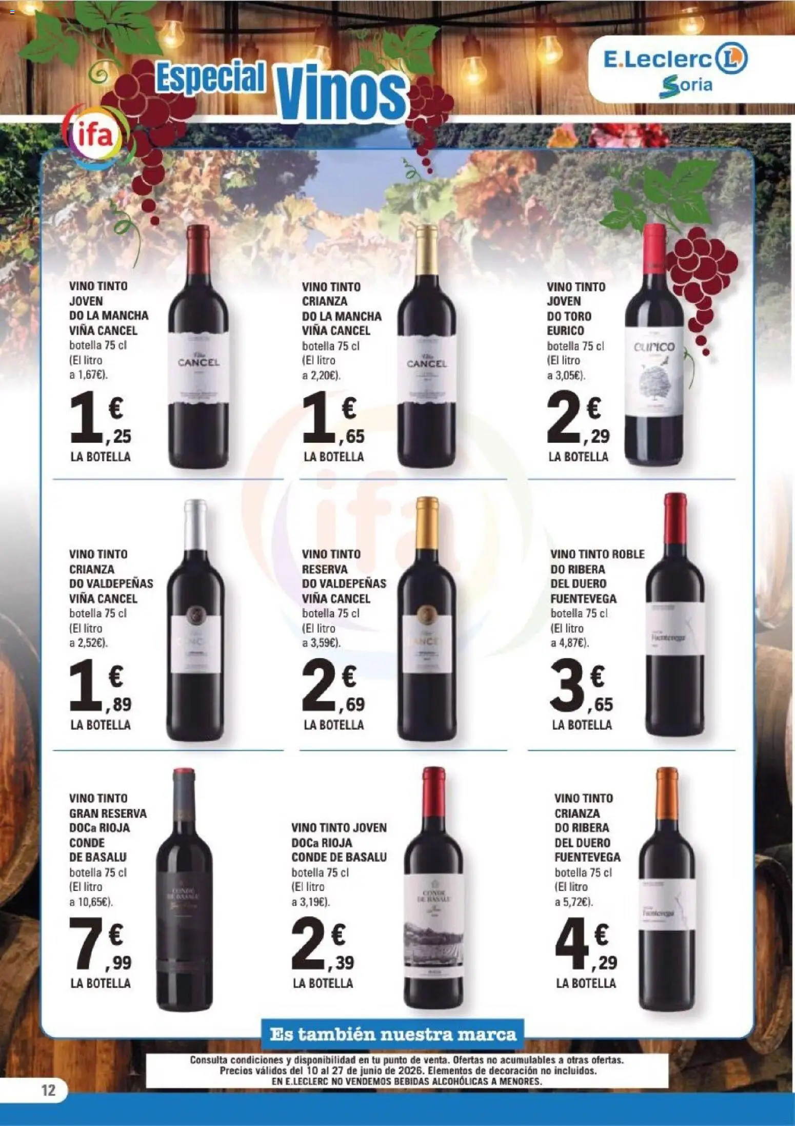 E.Leclerc Soria │ válido desde el 10.06.2026 | Página: 12 | Productos: Vino