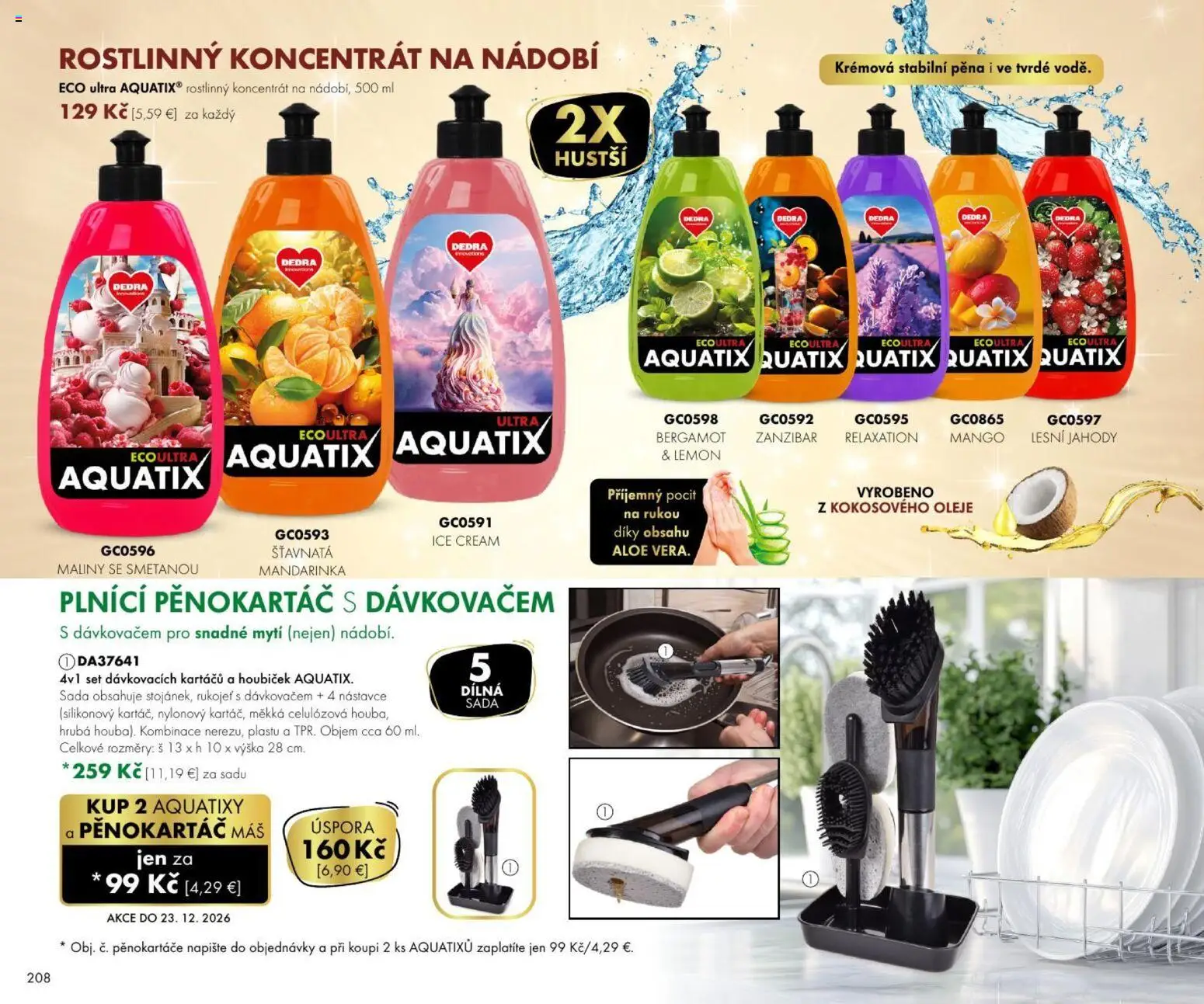 Nové Dedra akcie – leták je platný od 23.10.2026 | Strana: 108 | Produkty: Jahody, Mango, Maliny, Pena