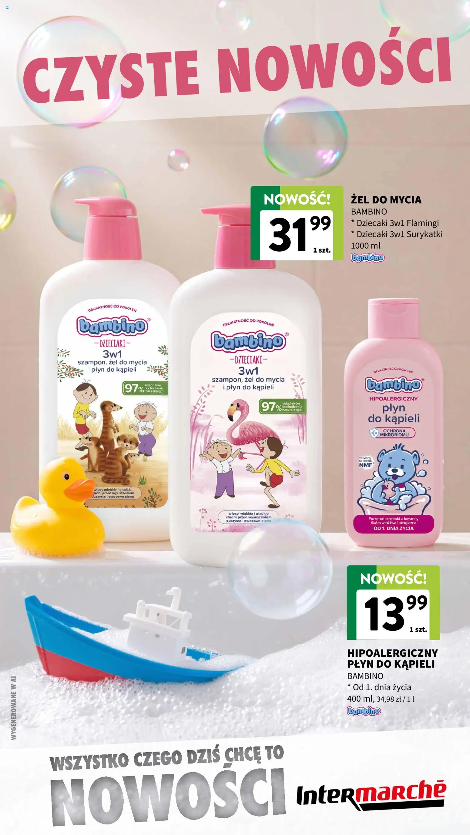 Intermarche gazetka - Nowości Wrzesień od 09.09.2026 | Strona: 8 | Produkty: Płyn do kąpieli, Piana
