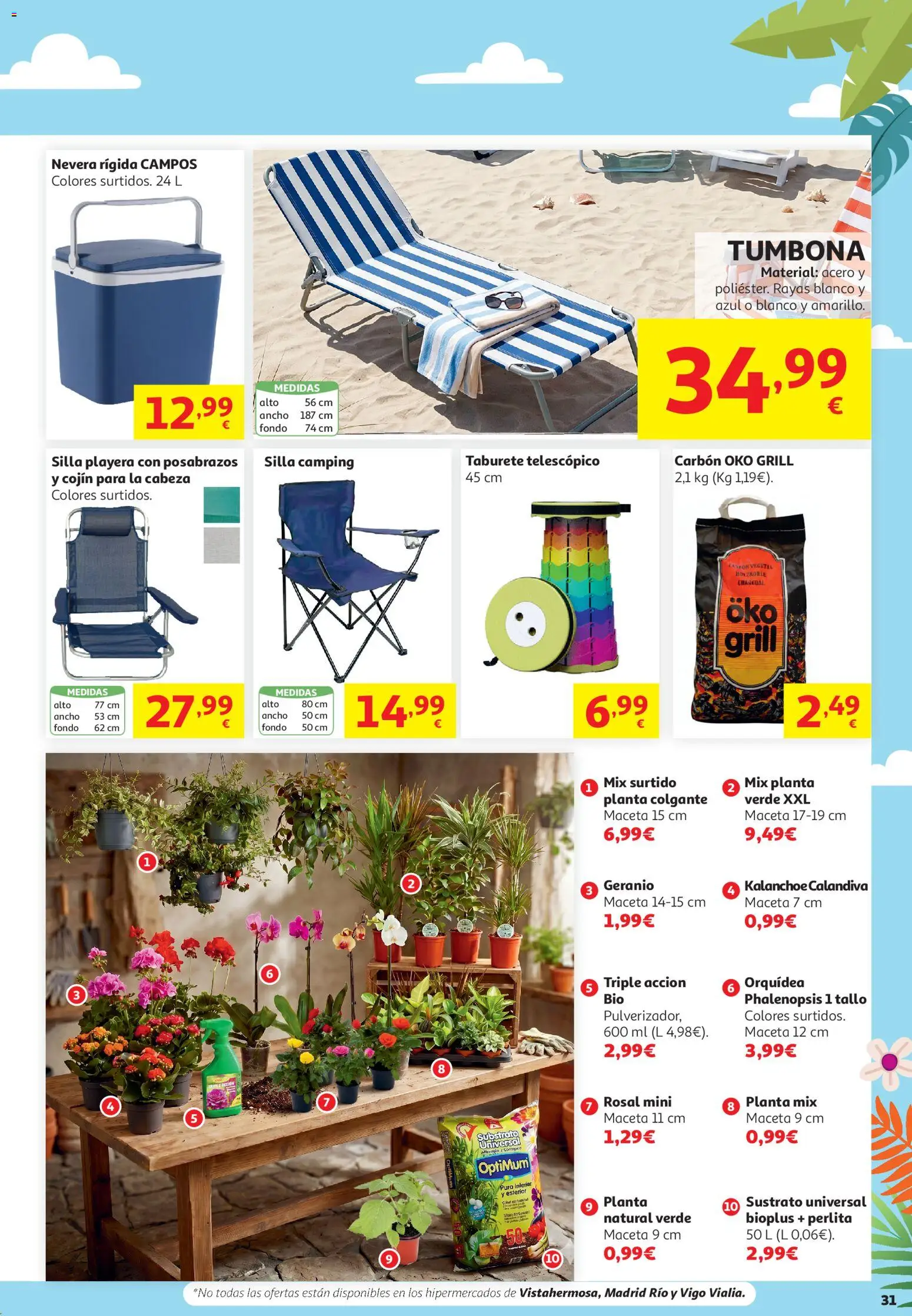 Alcampo - HG General │ válido desde el 16.06.2026 | Página: 31 | Productos: Tumbona, Nevera, Cojín, Silla