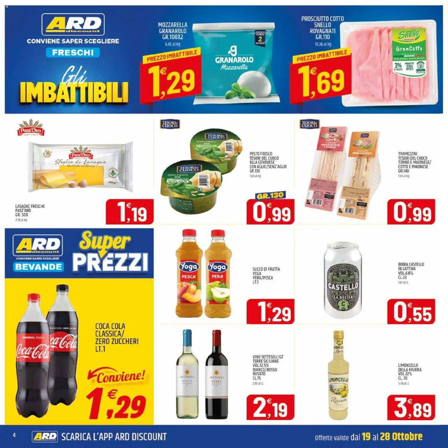 Volantino ARD Discount del 19/10/2026 | Pagina: 4 | Prodotti: Maionese, Pesto, Limoncello, Succo di frutta