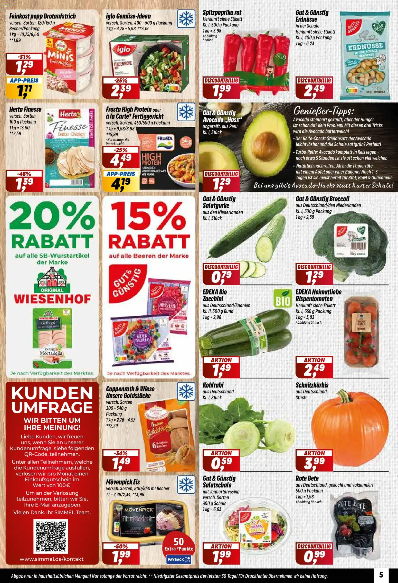 Simmel Prospekt – gültig ab 19.10.2026 | Seite: 5 | Produkte: Butter, Kohlrabi, Äpfel, Herta finesse