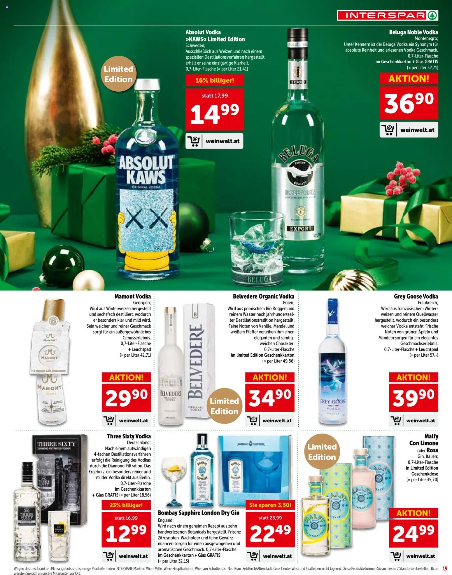Interspar Geschenke - Paradies gültig ab 15.10.2026 | Seite: 19 | Produkte: Gin, Mandel, Wasser, Pfeffer