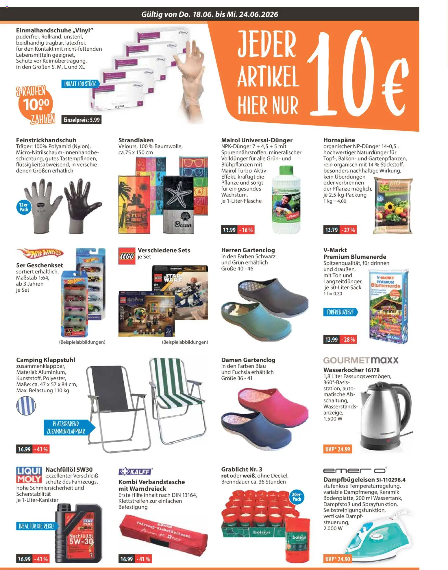 V-Markt München – gültig ab 18.06.2026 | Seite: 13 | Produkte: Wasserkocher, Blumenerde