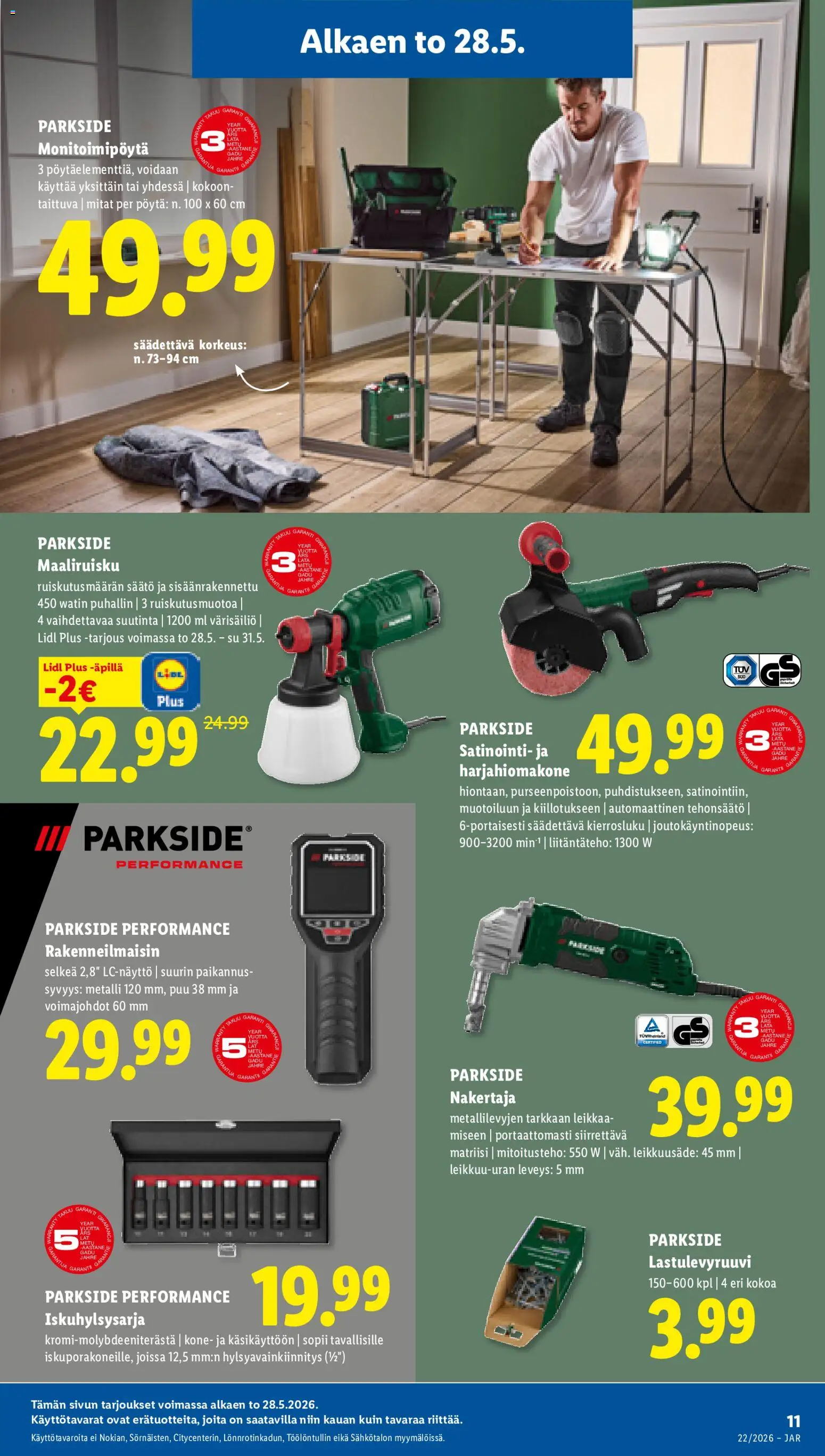 Lidl tarjoukset – voimassa 28.05.2026 alkaen | Sivu: 13 | Tuotteet: Pöytä