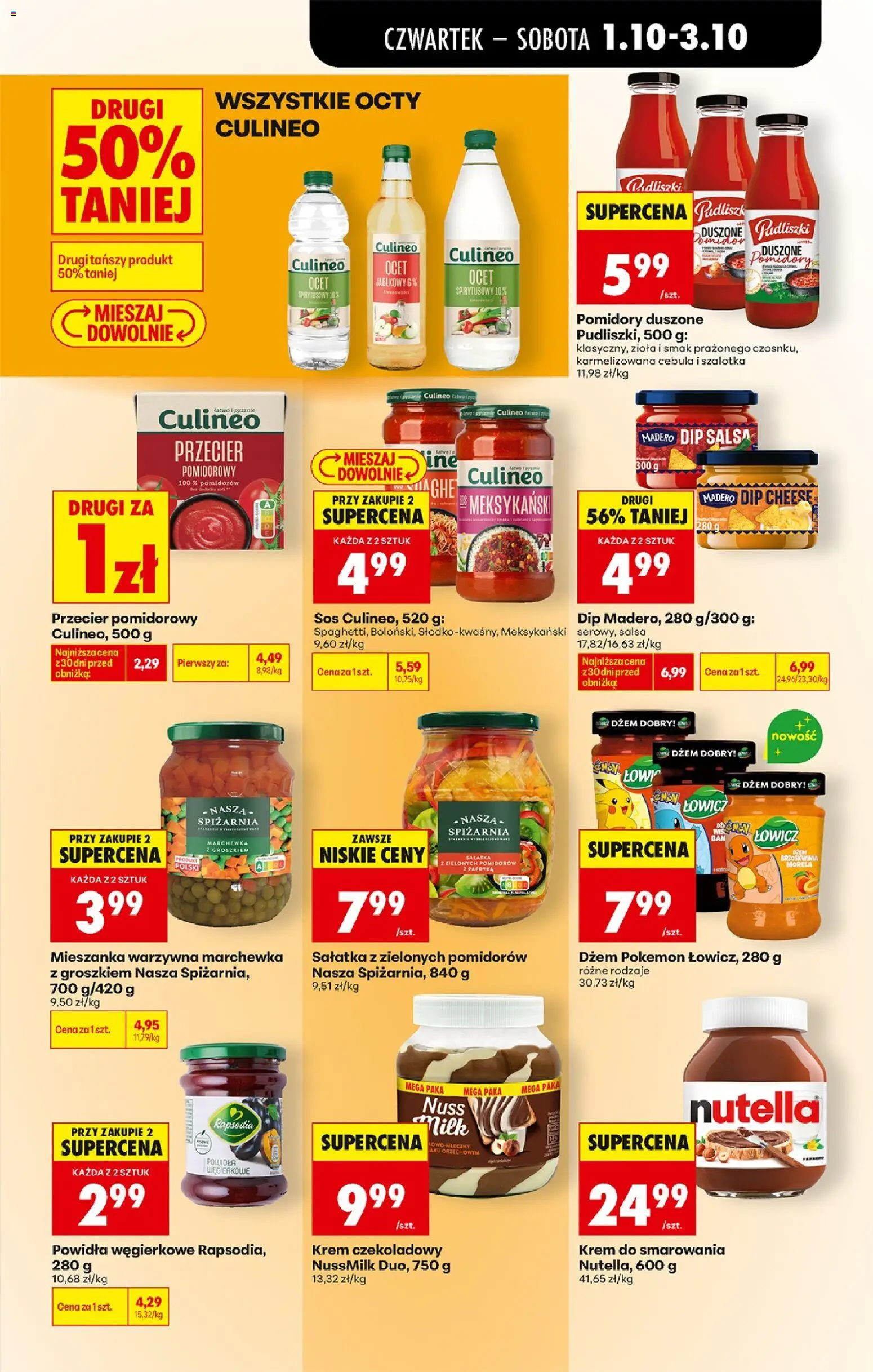 Biedronka Polsko leták - Codziennie niskie ceny od 01.10.2026 | Strana: 47 | Produkty: Džem, Ocet, Krém, Nutella