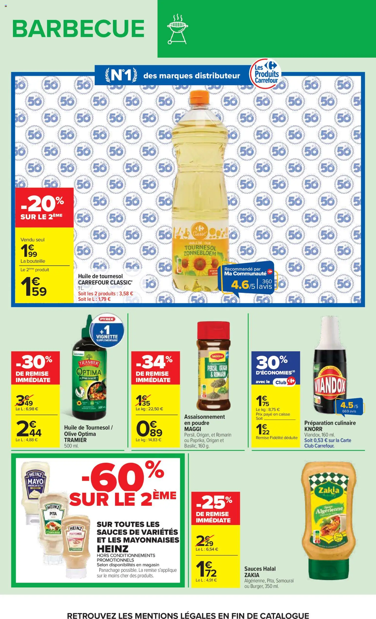 {H1} | Page: 16 | Produits: Barbecue, Sauces, Mayonnaise, Huile de tournesol
