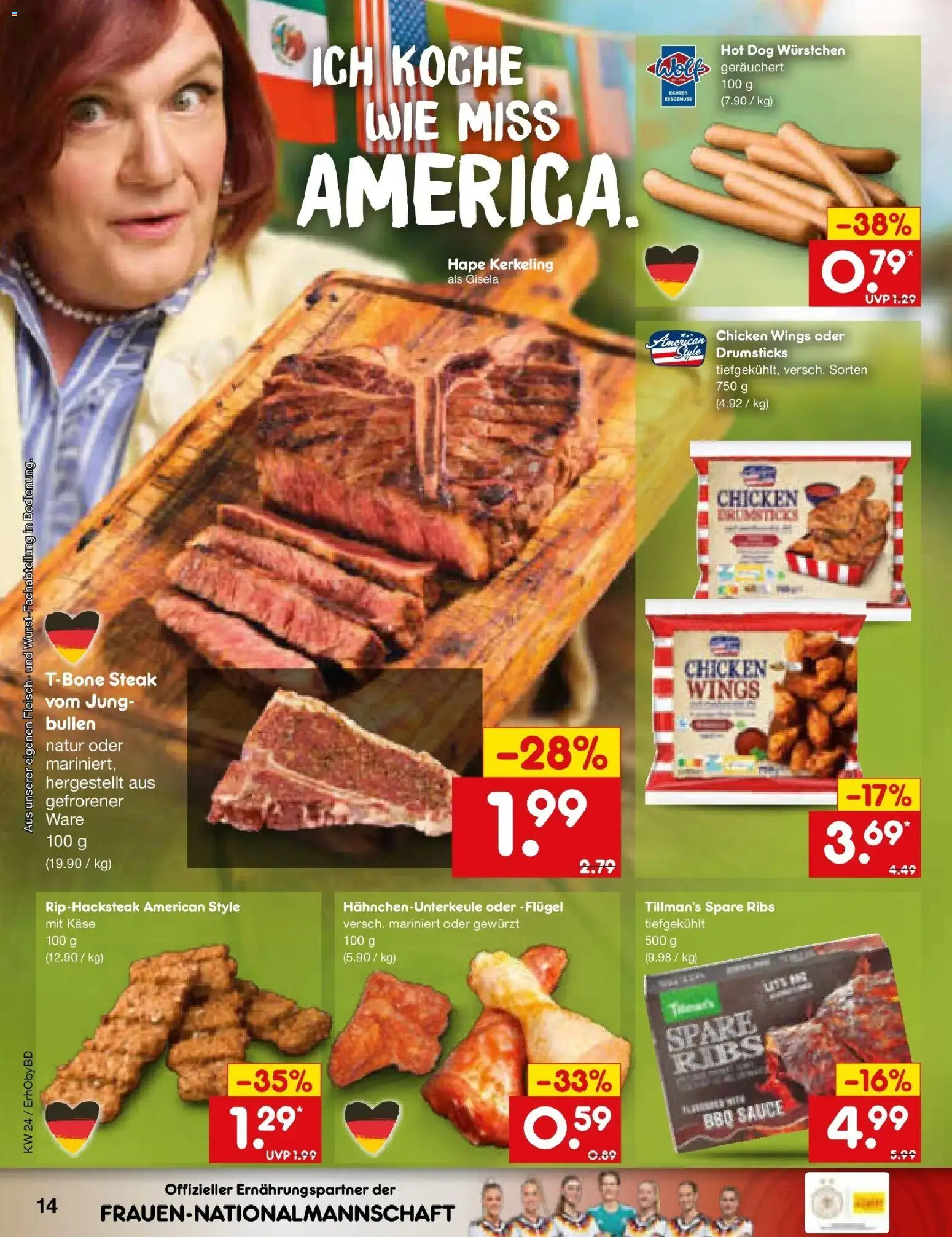 Netto Marken-Discount Prospekt Velden – gültig ab 08.06.2026 | Seite: 22 | Produkte: Käse, Spare ribs, Steak, Fleisch