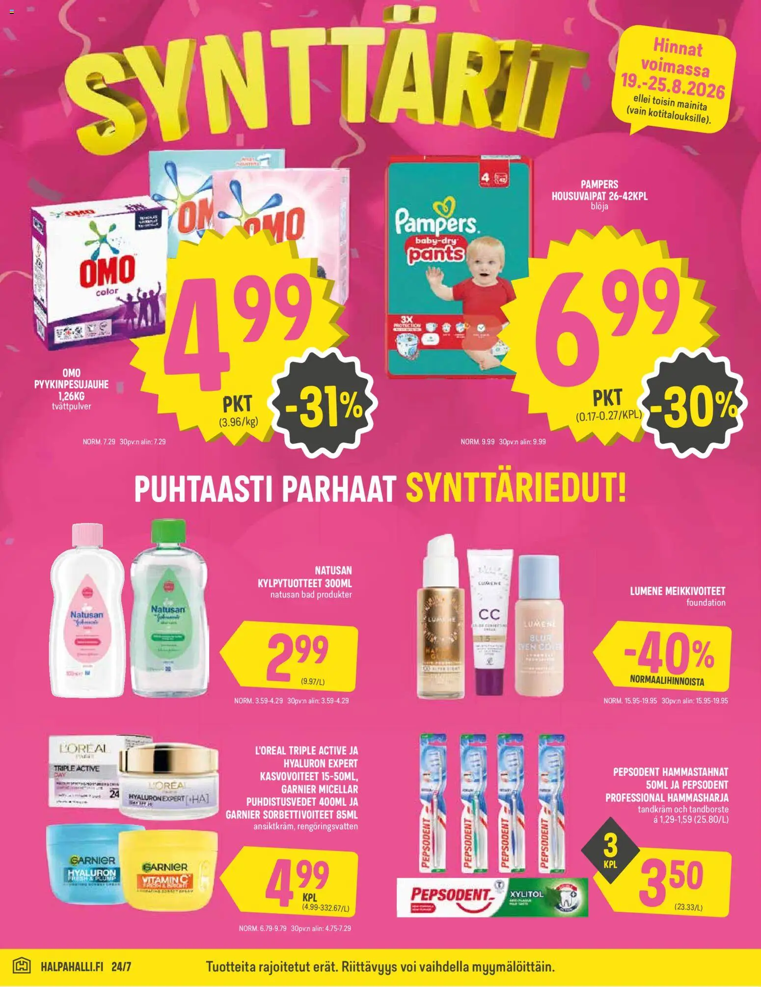 Halpa Halli tarjoukset – voimassa 19/08/2026 alkaen | Sivu: 4 | Tuotteet: Hammasharja, Voi