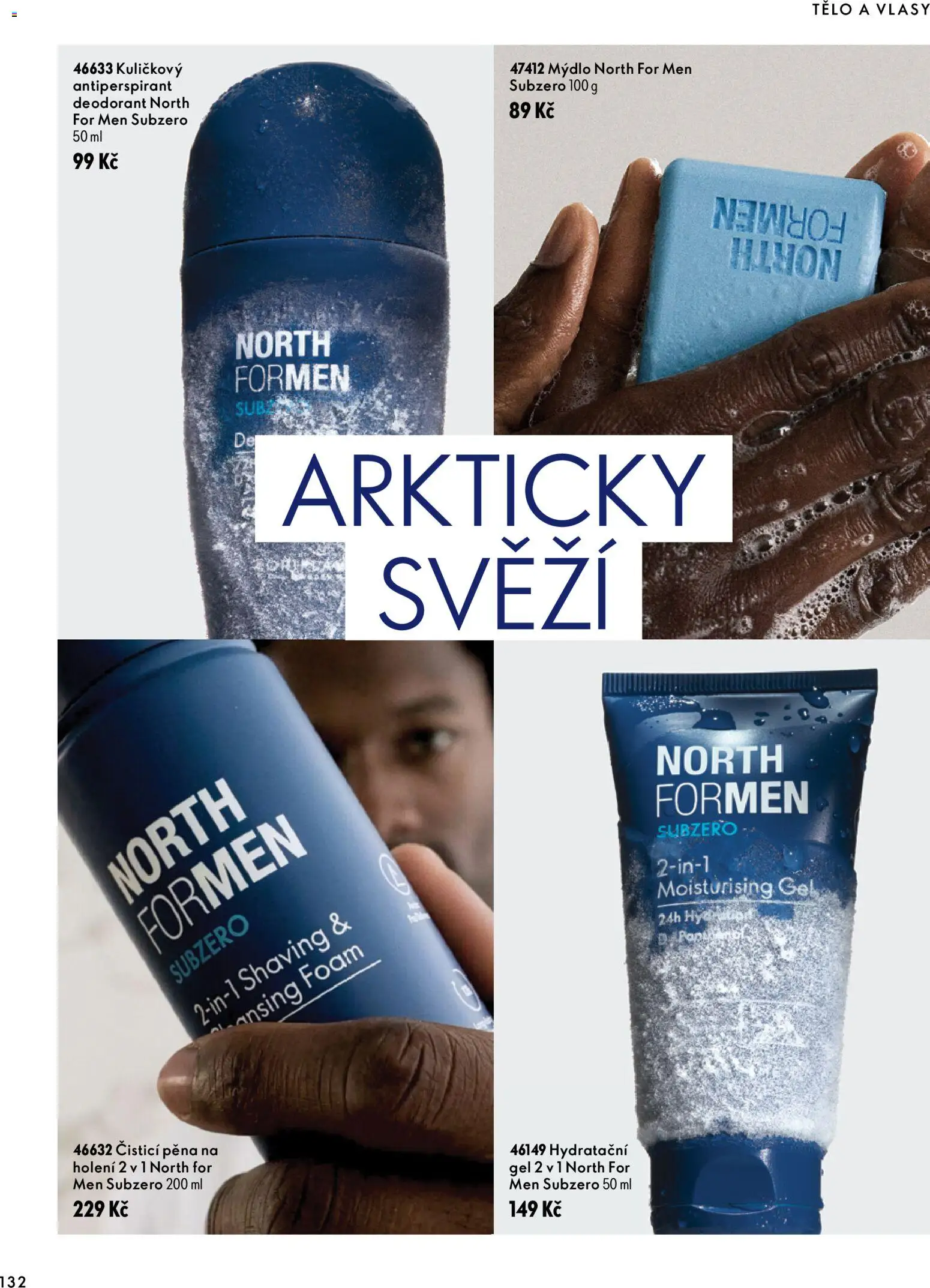 Oriflame katalog Novage+ Proceuticals od 30.09.2026 | Strana: 132 | Produkty: Pěna na holení, Mýdlo, Antiperspirant, Pěna