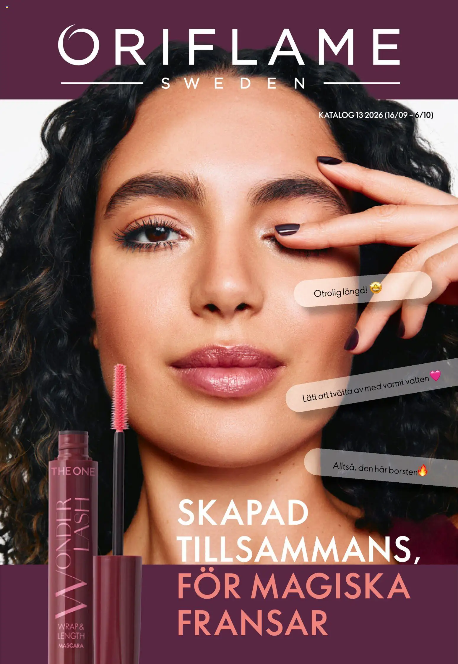 Oriflame reklamblad aktuell från 16/09/2026 | Sida: 1 | Produkter: Mascara, Vatten