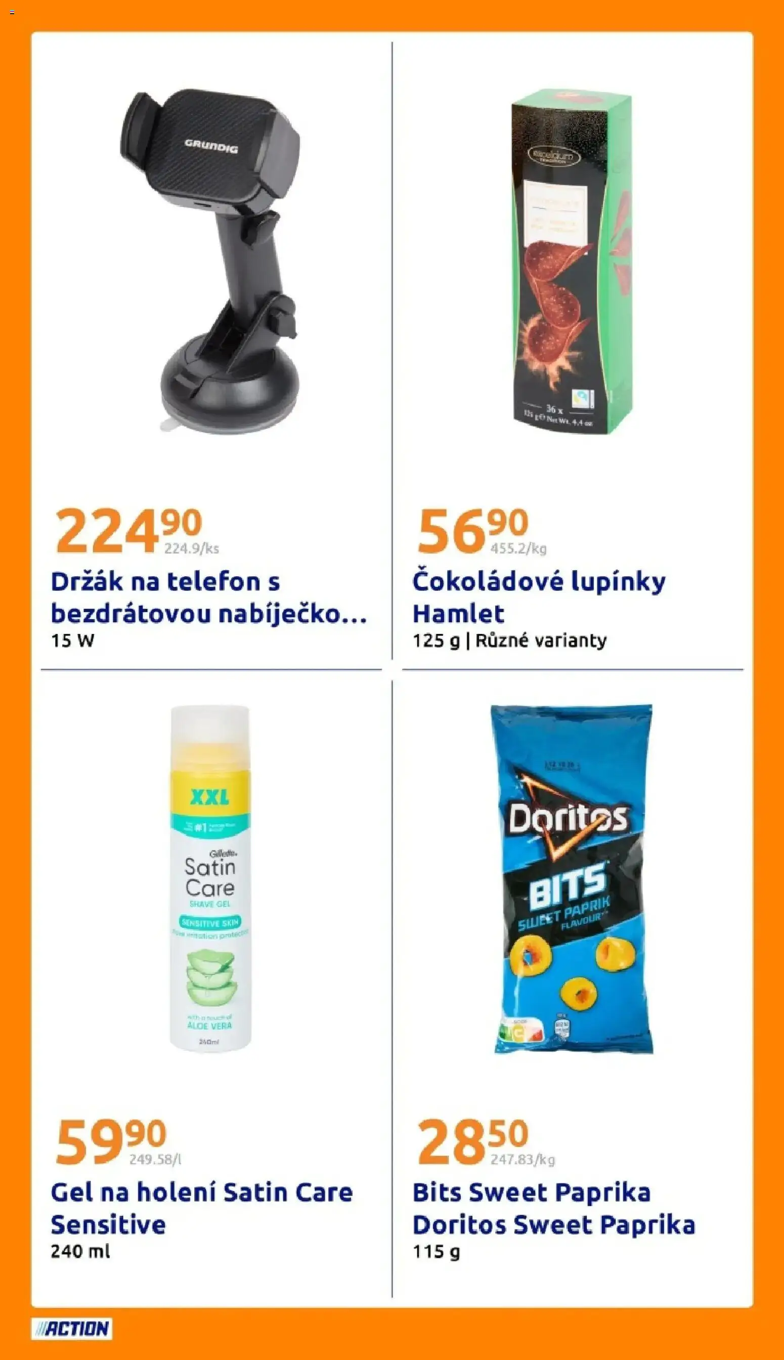 Action aktuální leták od 15.04.2026 | Strana: 19 | Produkty: Gel na holení, Telefon, Doritos, Aloe vera