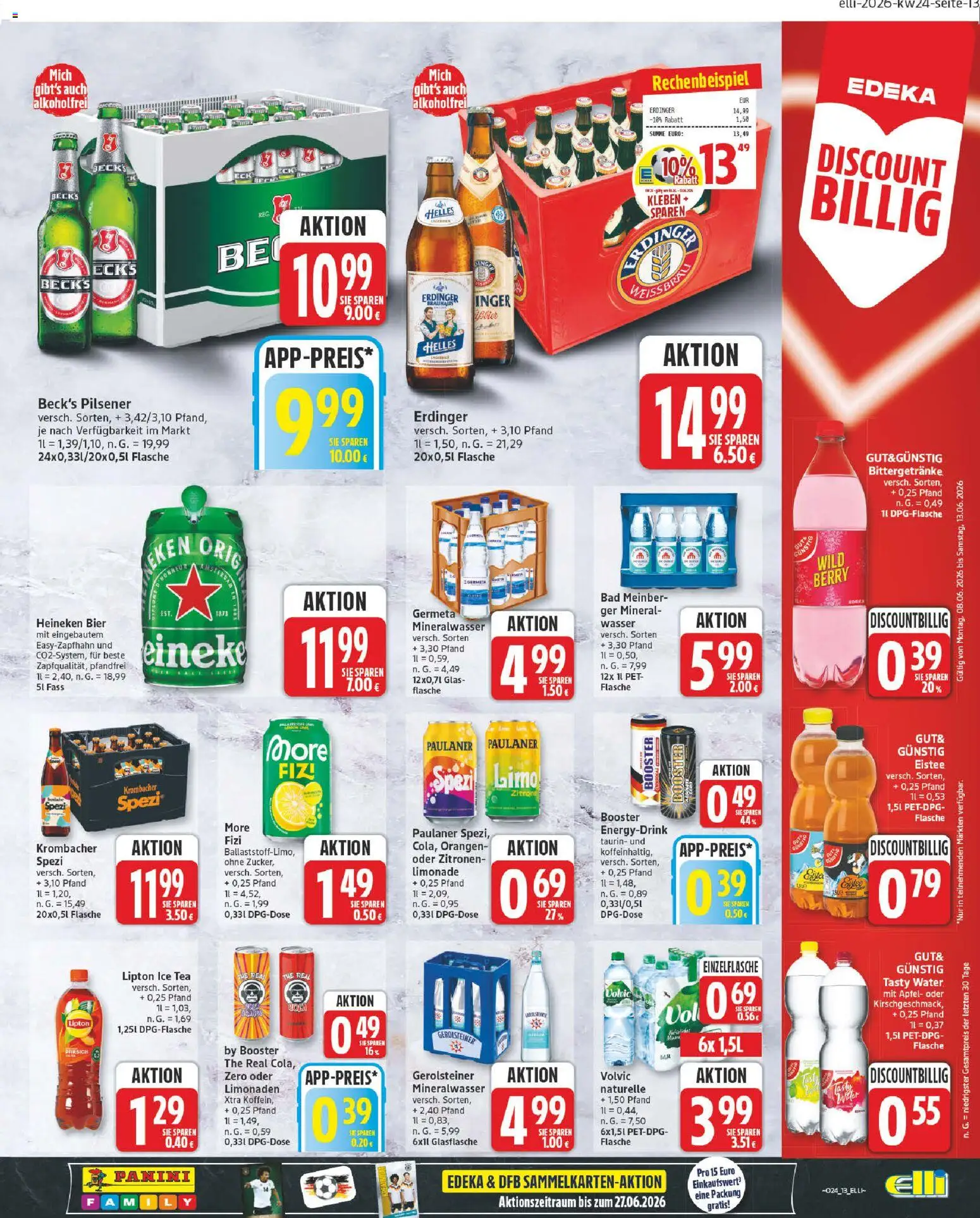 Elli Markt Prospekt – gültig ab 08.06.2026 | Seite: 13 | Produkte: Bad, Orangen, Mineralwasser, Volvic