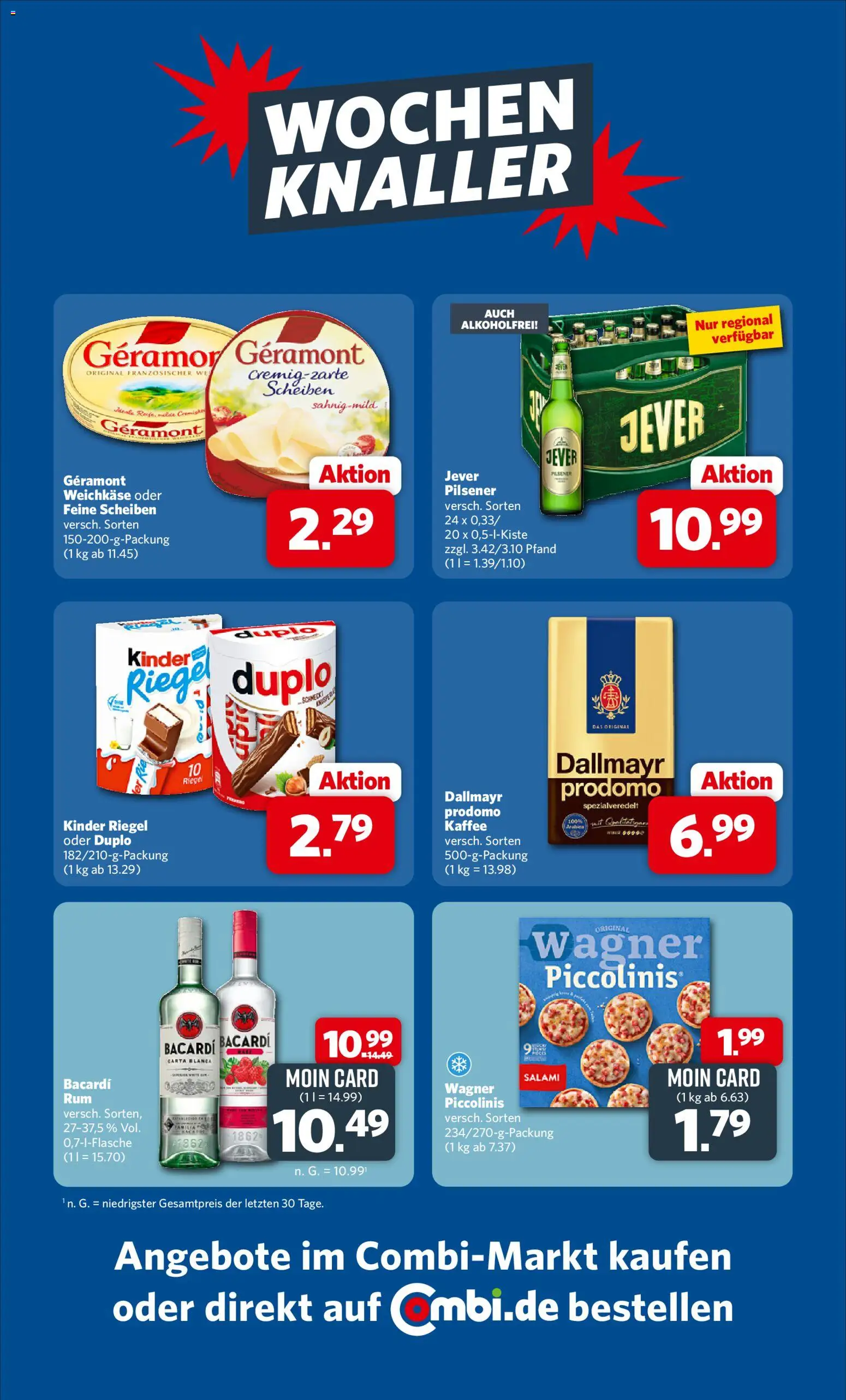 Combi Prospekt – gültig ab 07.09.2026 | Seite: 28 | Produkte: Bacardi, Jever, Salami, Dallmayr prodomo