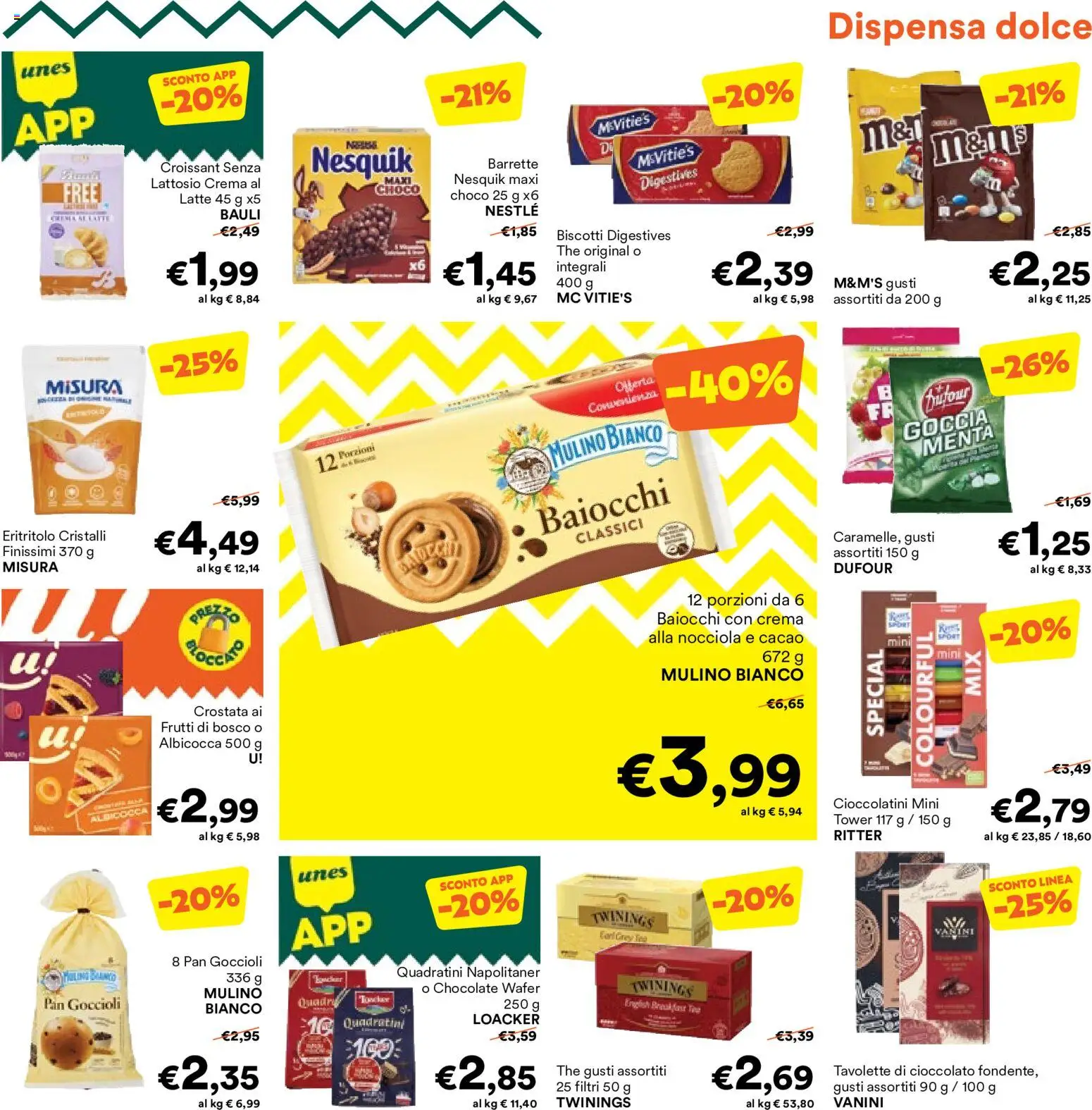 Volantino Unes del 03.06.2026 | Pagina: 11 | Prodotti: Crema, Biscotti, Latte, The