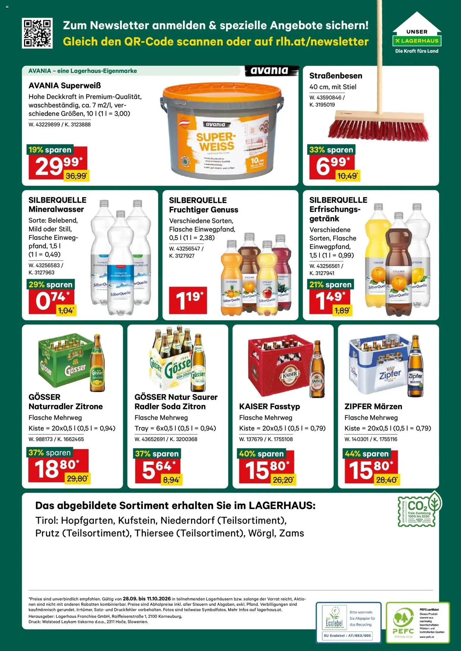 Lagerhaus - Wochen Angebote gültig ab 28.09.2026 | Seite: 6 | Produkte: Zitrone, Mineralwasser, Radler