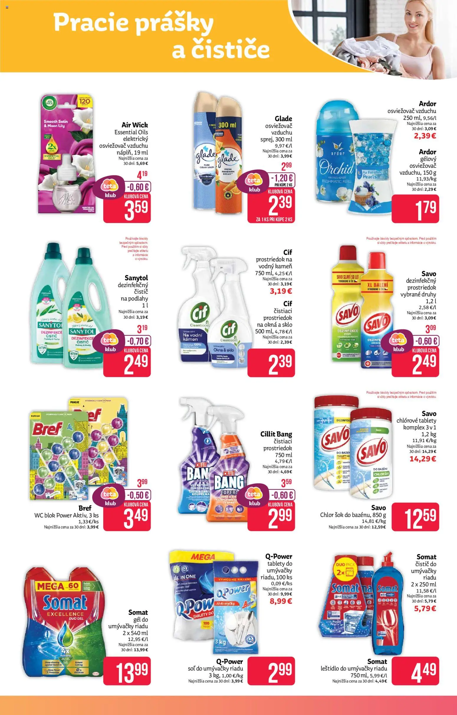 Nové Teta drogerie akcie – leták je platný od 25.05.2026 | Strana: 15 | Produkty: Osviežovač vzduchu, Sanytol, Čistiaci prostriedok, Air Wick