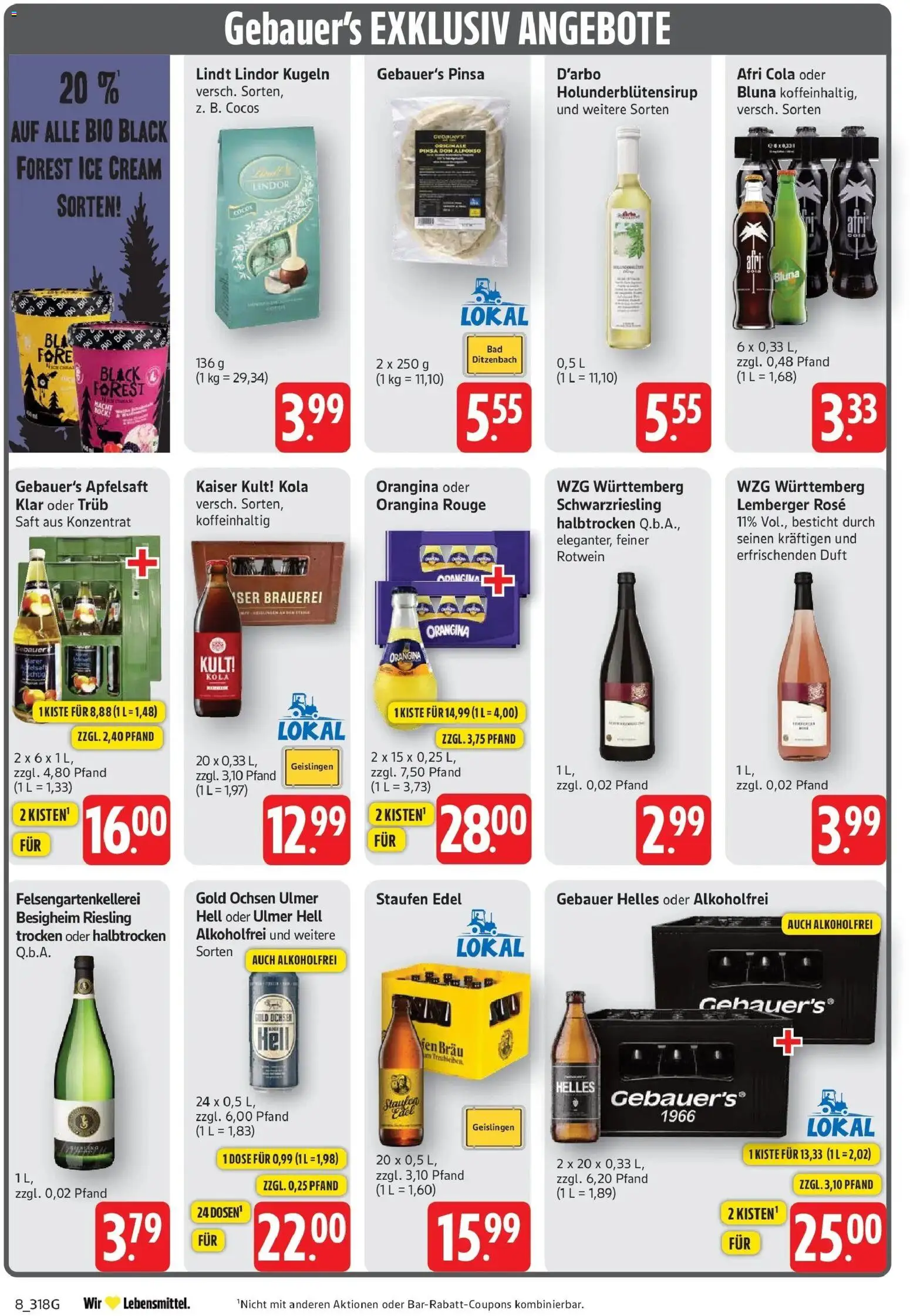 Edeka Prospekt Eislingen – gültig ab 27.07.2026 | Seite: 8 | Produkte: Cola, Rotwein, Duft, Saft