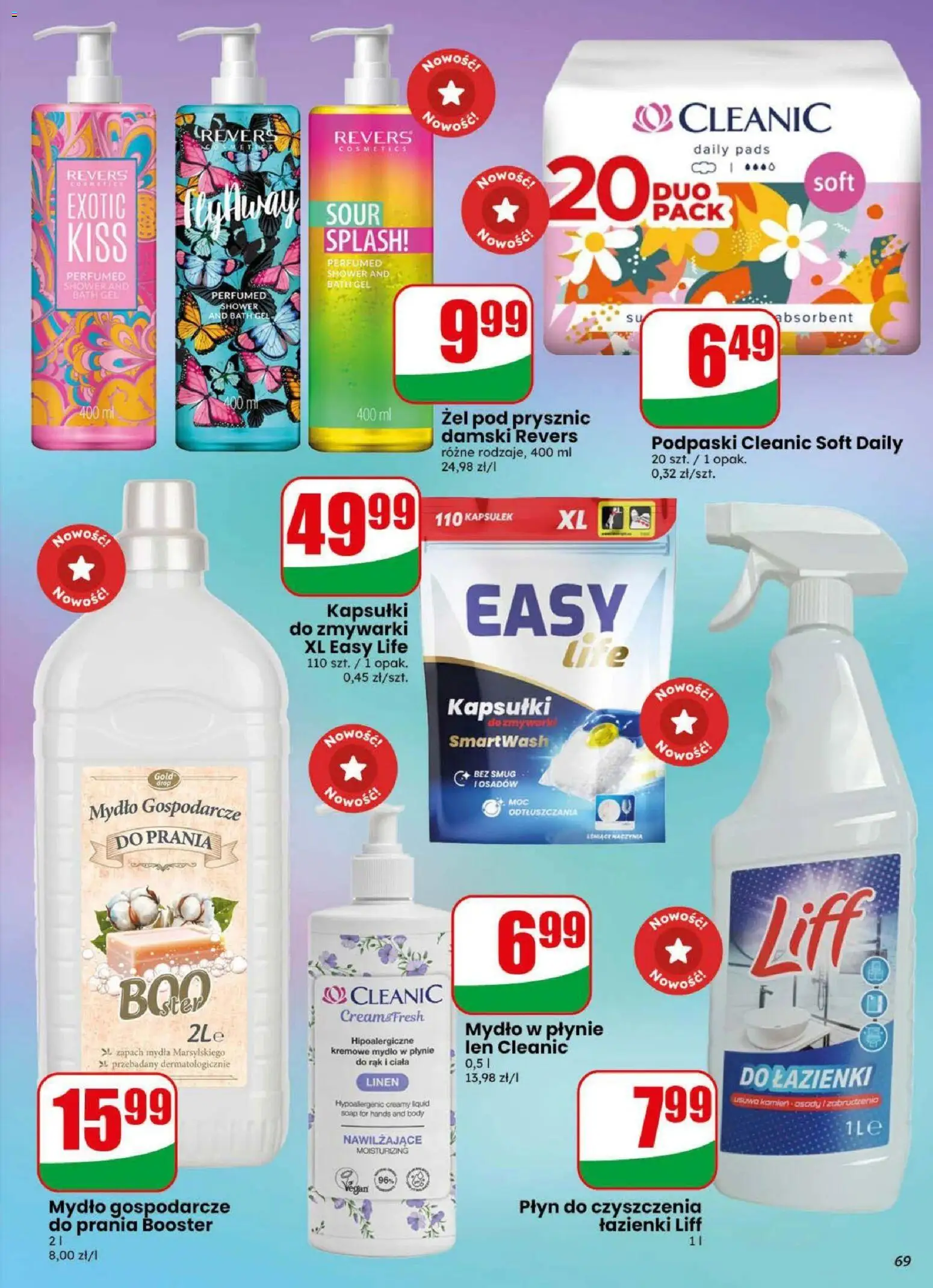 Dino gazetka od 19.08.2026 | Strona: 69 | Produkty: Kapsułki, Zapach, Body, Mydło