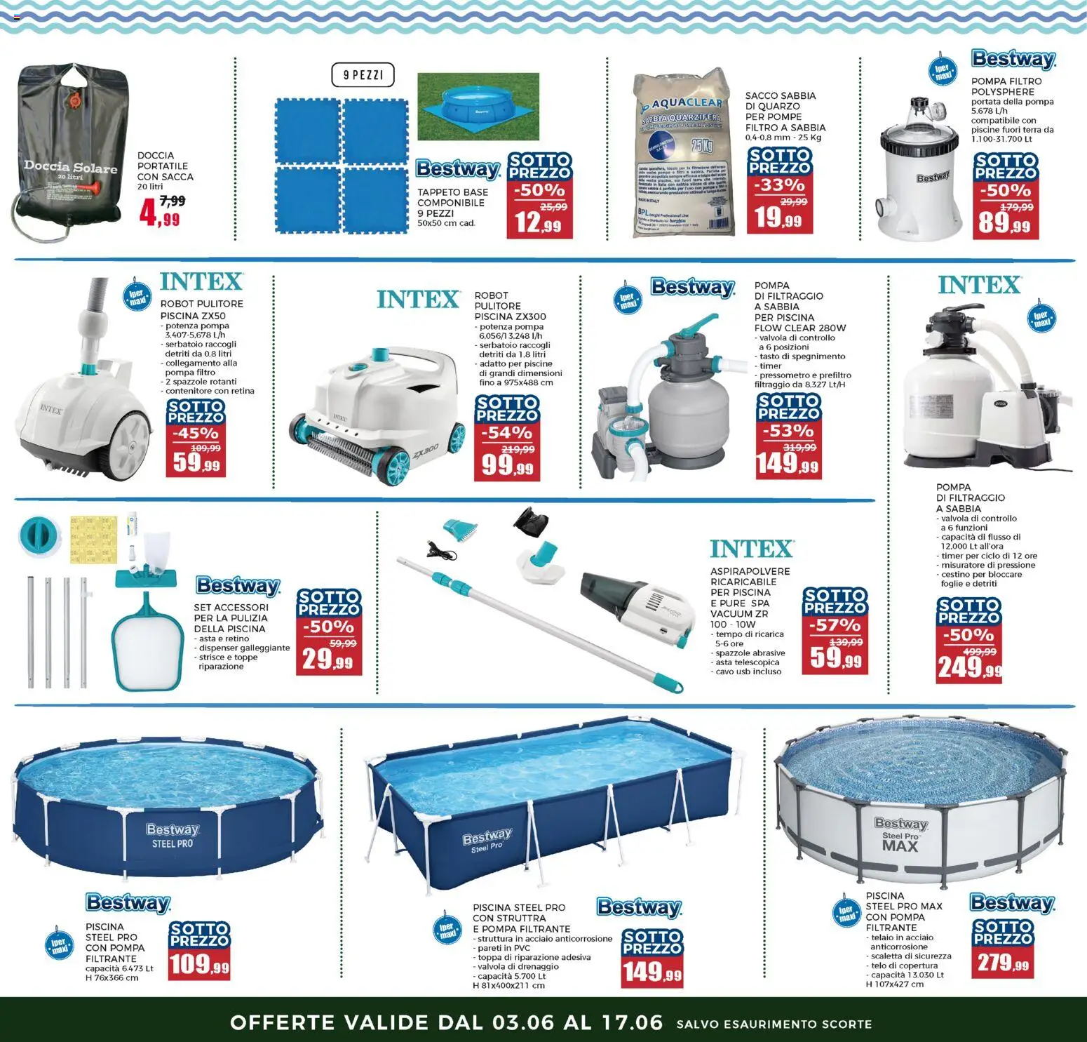 Volantino Happy Casa del 03.06.2026 | Pagina: 17 | Prodotti: Misuratore di pressione, Cavo, Doccia solare, Doccia