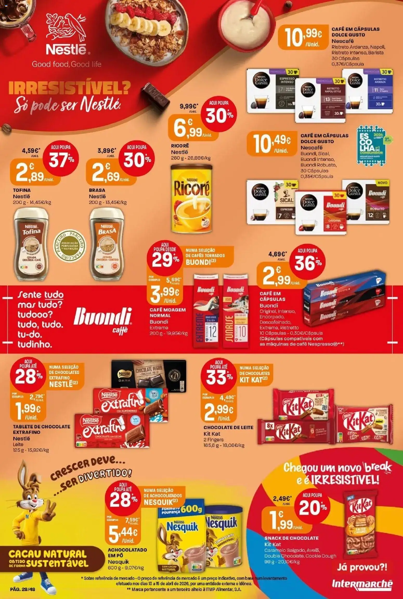 Intermarché - Isto é que são preços BAIXOS! │ válido de 21.05.2026 | Página: 28 | Produtos: Pó, Base, Leite, Café