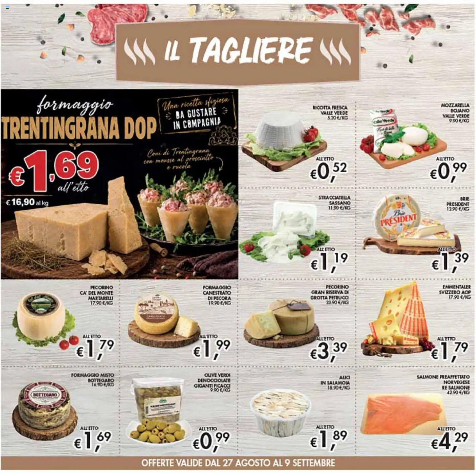 Volantino Coal del 27/08/2026 | Pagina: 6 | Prodotti: Mozzarella, Formaggio, Tagliere, Pecorino