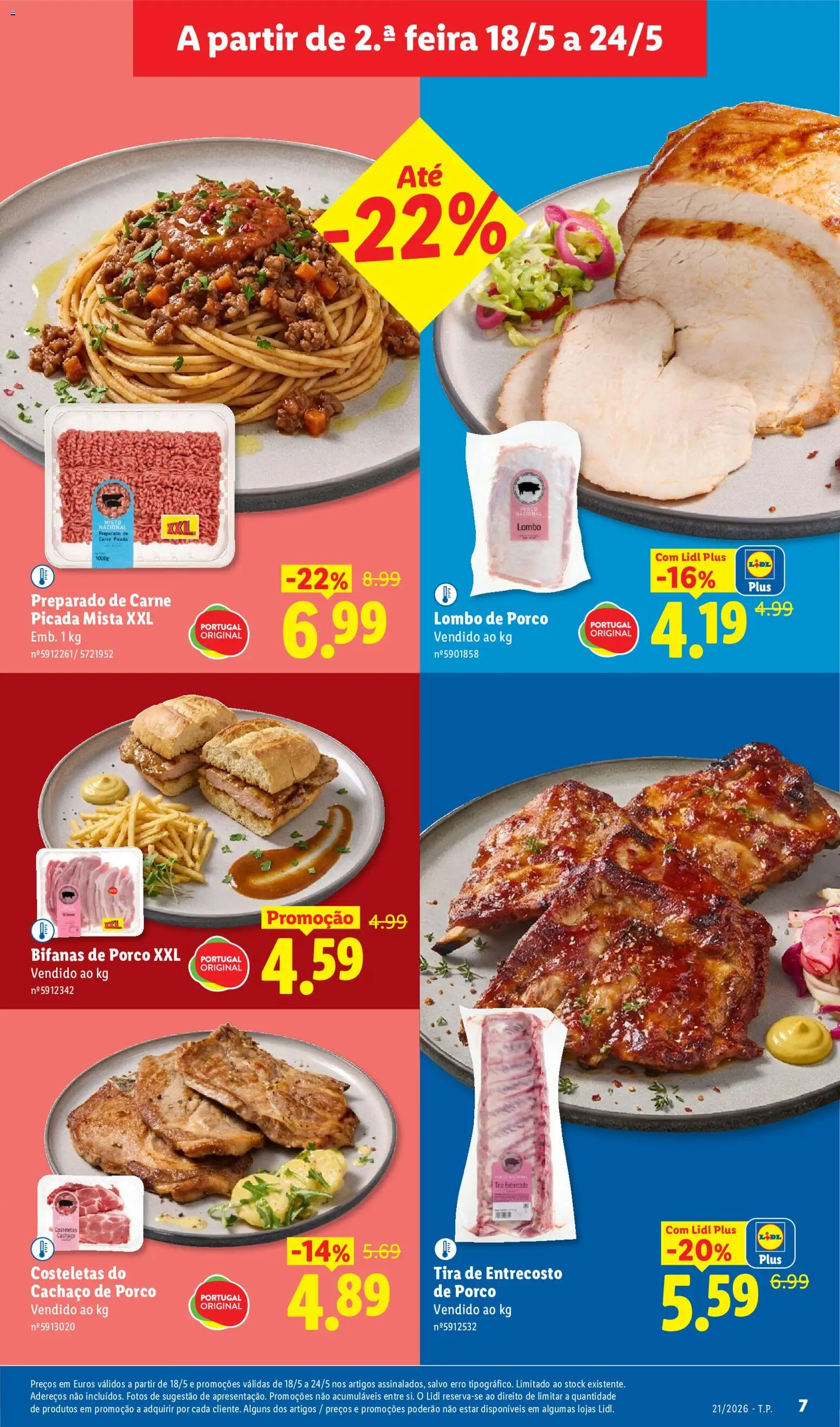 Lidl folheto │ válido de 18.05.2026 | Página: 7 | Produtos: Carne picada, Lombo, Carne