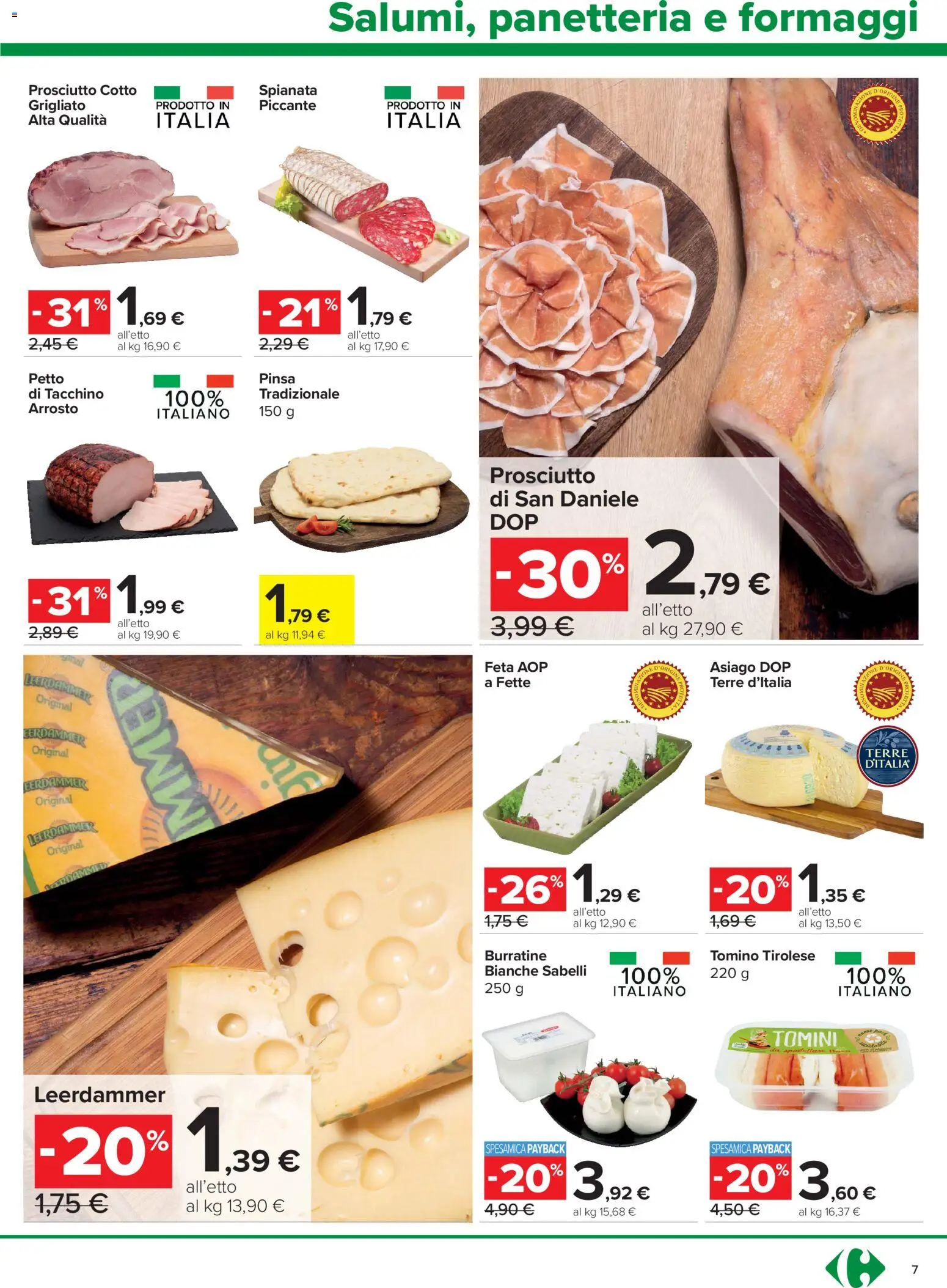 Volantino Carrefour del 02/07/2026 | Pagina: 7 | Prodotti: Arrosto, Tacchino, Prosciutto, Tomino