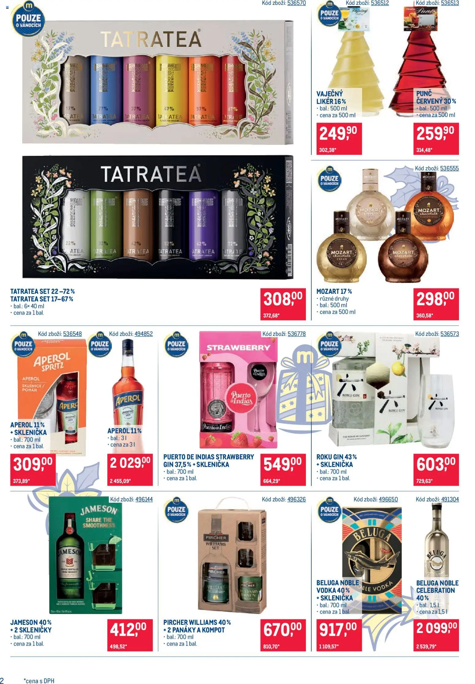 Makro leták - Dárkové balíčky od 21.10.2026 | Strana: 2 | Produkty: Jameson, Spritz, Skleničky, Tatratea