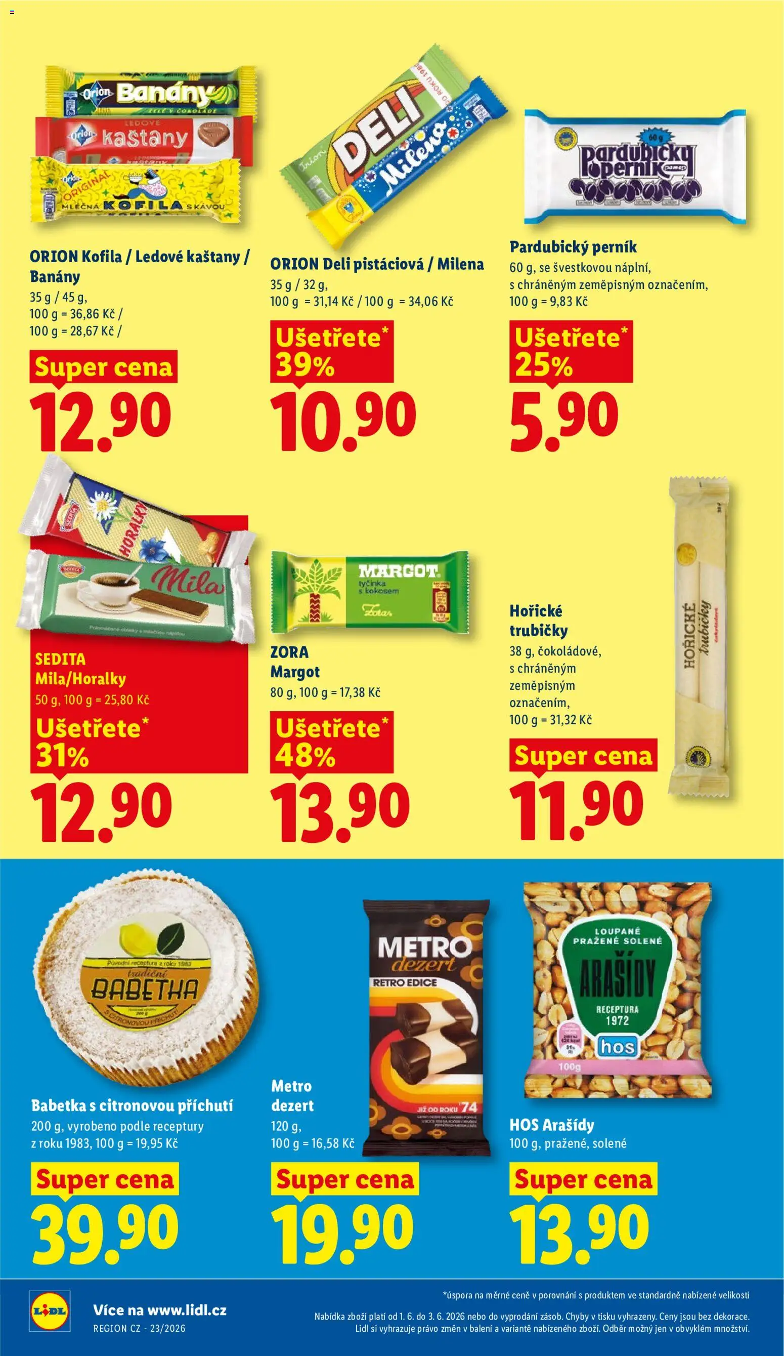 Lidl leták od 01.06.2026 | Strana: 16 | Produkty: Horalky, Arašídy, Kofila, Mila