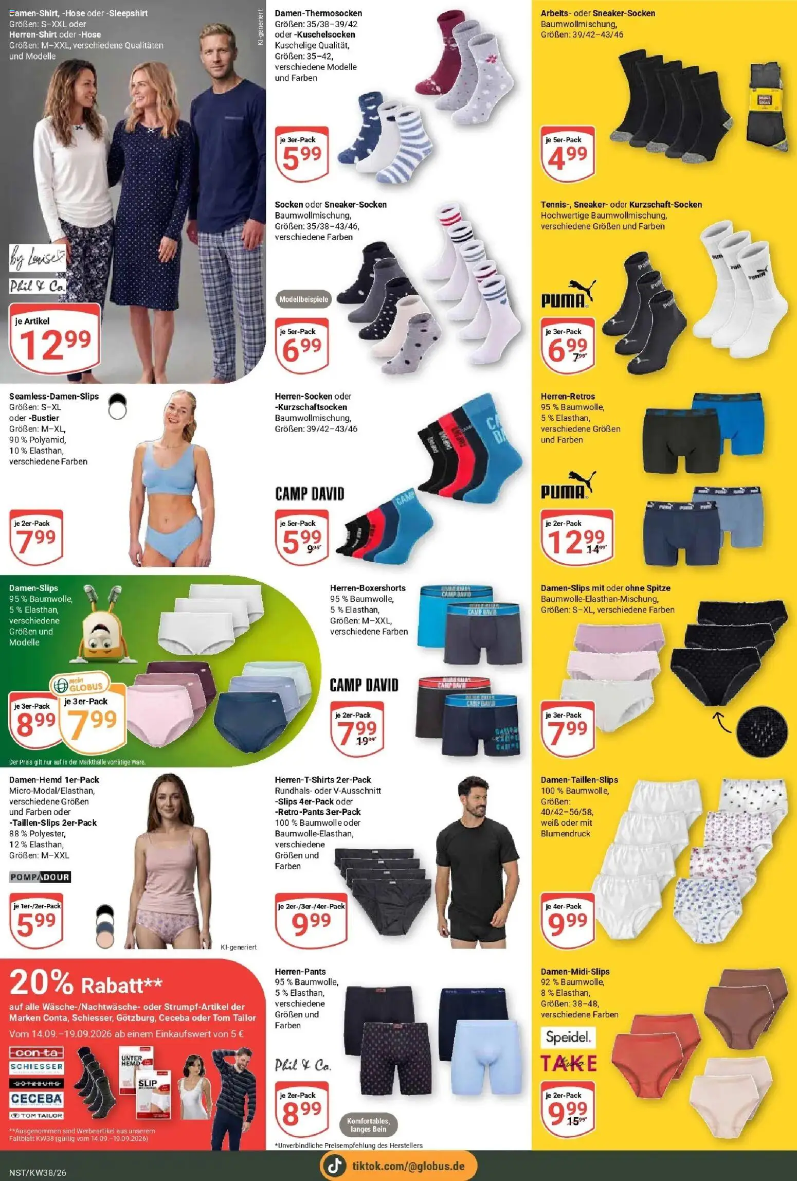 Globus Prospekt Neustadt (ab 14.09.2026) » Angebote online | Seite: 26 | Produkte: Hemd, Hose, Socken, Slip