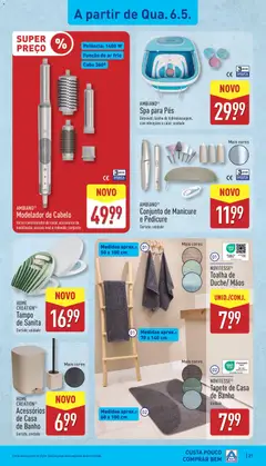 Pré-visualização Aldi folheto válido de 04.05.2026 | Página: 21 | Produtos: Cabo, Modelador de cabelo, Banho, Tapete
