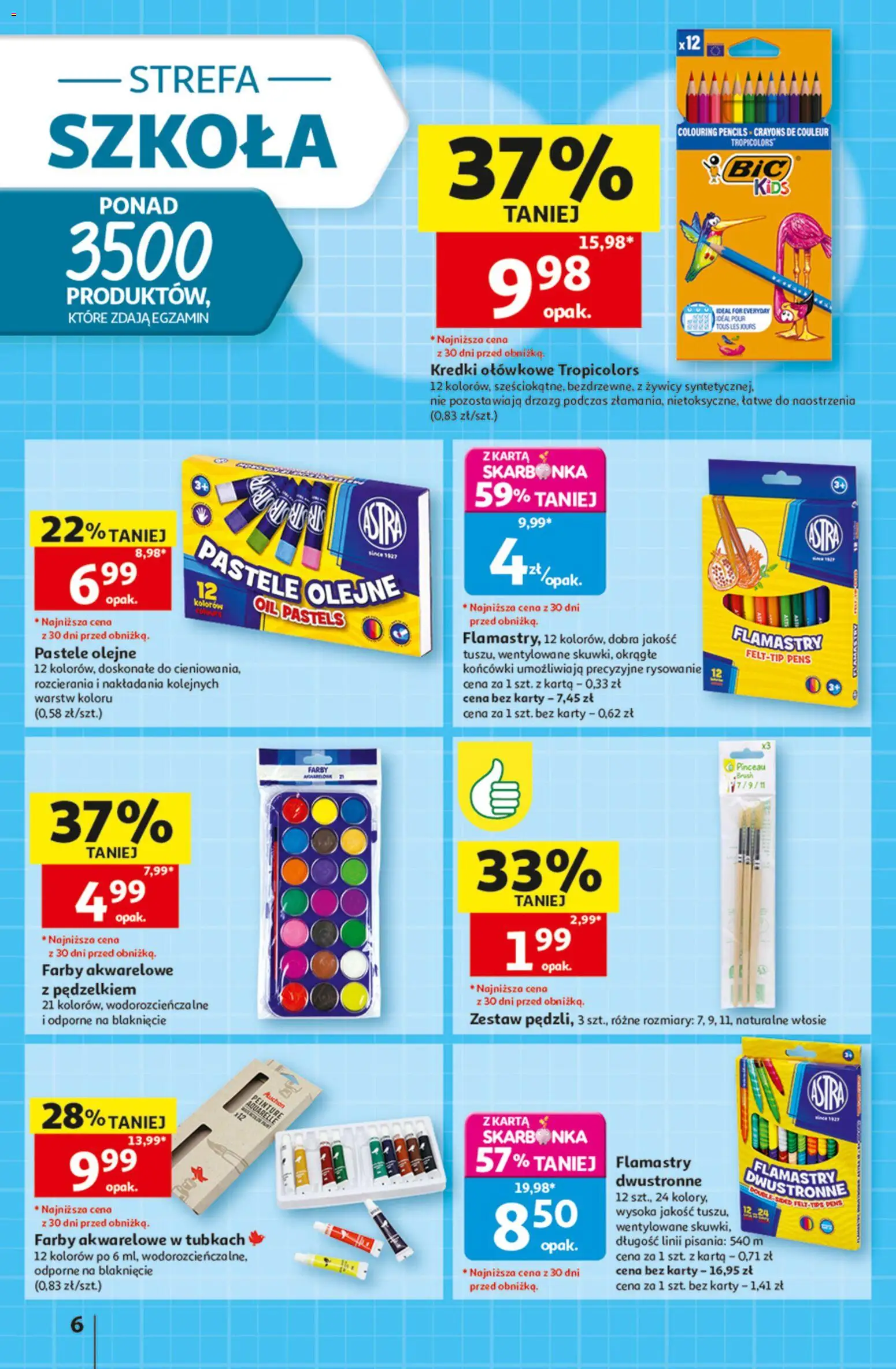 Auchan gazetka - 30 Lat Hipermarket od 27.08.2026 | Strona: 6 | Produkty: Karta, Kredki, Flamastry
