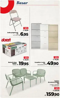 Anteprima del volantino COOP volantino Superstore Sicilia valido a partire dal 19.05.2026 | Pagina: 45 | Prodotti: Tavolino, Scarpiera, Sedia, Batteria