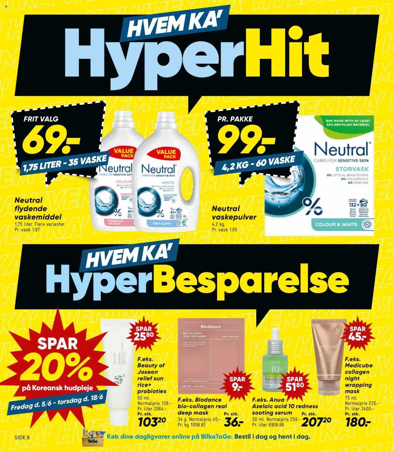 Bilka tilbudsavis – gyldig fra 12.06.2026 | Side: 8 | Produkter: Vaskepulver, Collagen