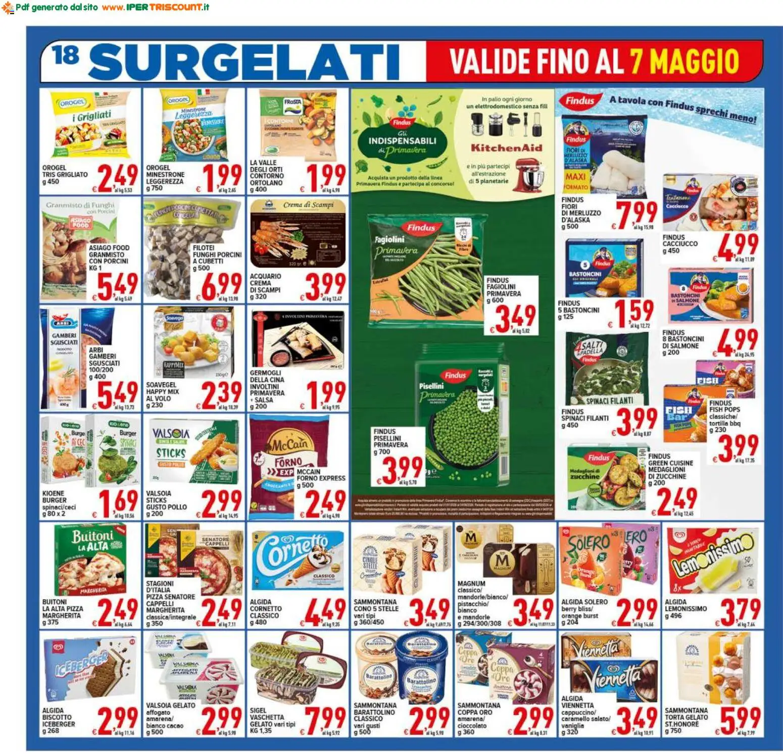 Volantino Ipertriscount del 29.04.2026 | Pagina: 18 | Prodotti: Salmone, Mandorle, Cacao, Fagiolini