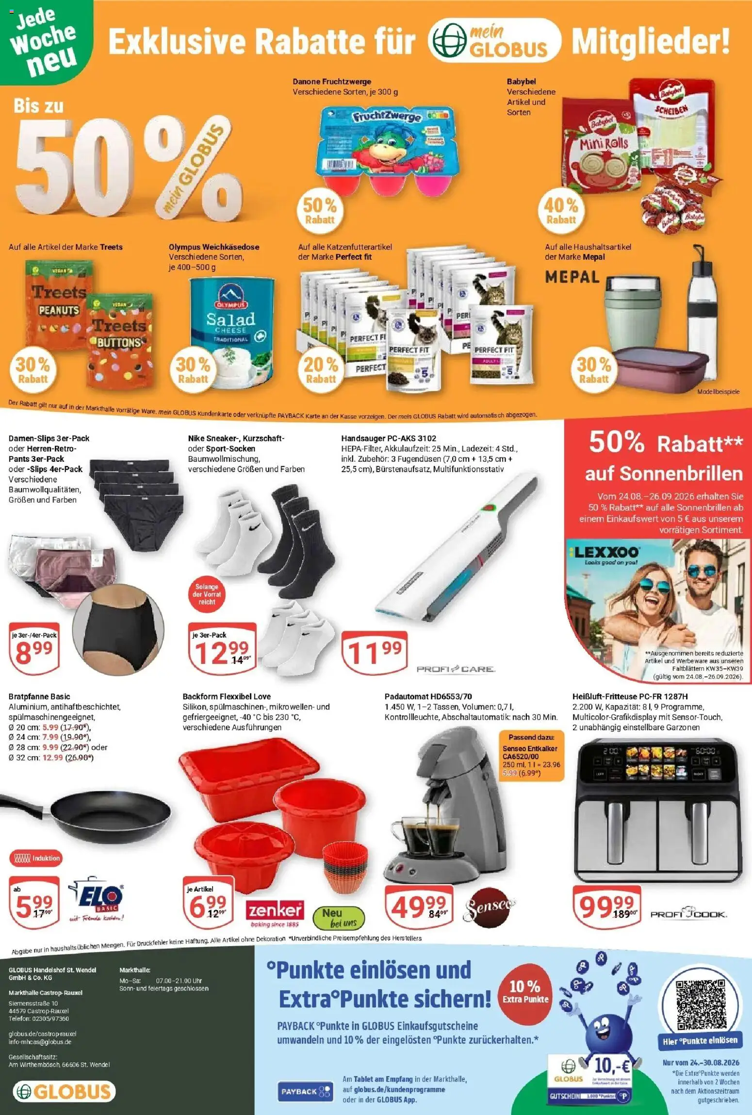 Globus Prospekt Castrop-Rauxel – gültig ab 24.08.2026 | Seite: 25 | Produkte: Senseo, Babybel, Heißluftfritteuse, Telefon