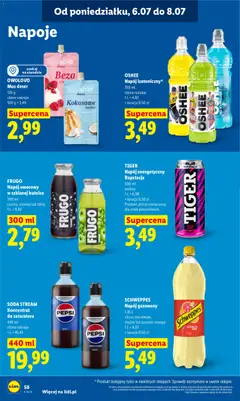 Náhled letáku Lidl Polsko leták od 06.07.2026 | Strana: 74 | Produkty: Tiger, Pepsi, Sodastream, Mojito