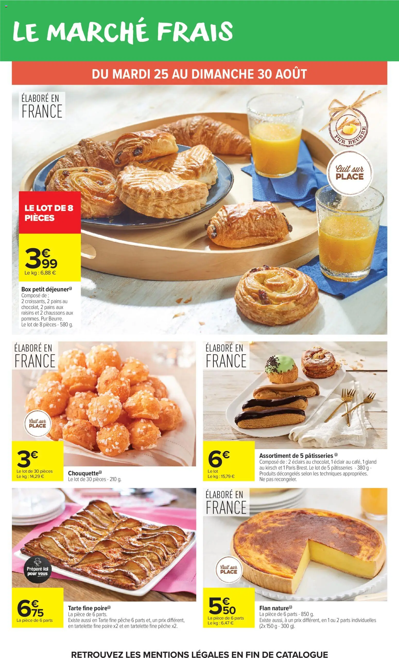 {H1} | Page: 21 | Produits: Pêche, Tarte, Raisins, Beurre