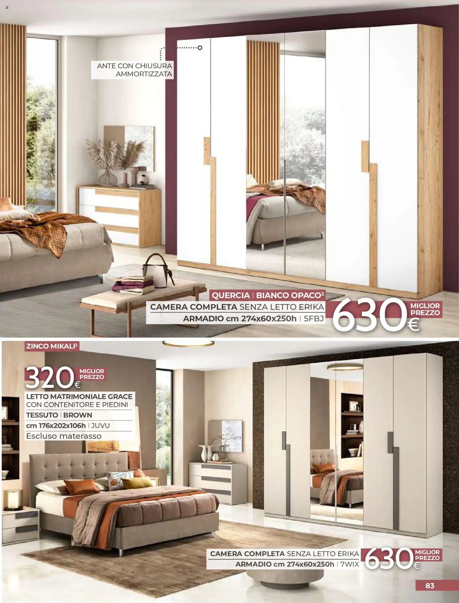 Volantino Mondo Convenienza del 01/09/2026 | Pagina: 85 | Prodotti: Letto matrimoniale, Letto, Materasso, Armadio