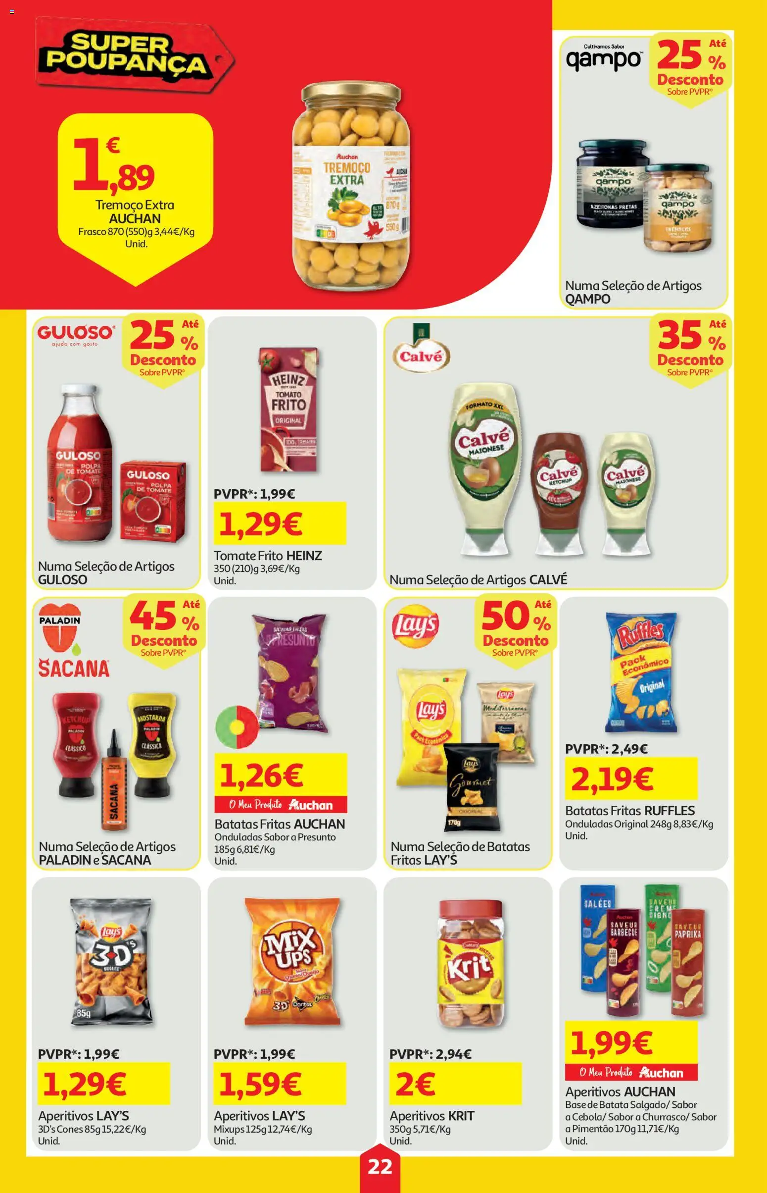 Auchan folheto │ válido de 28.05.2026 | Página: 22 | Produtos: Batata, Base, Presunto, Ketchup