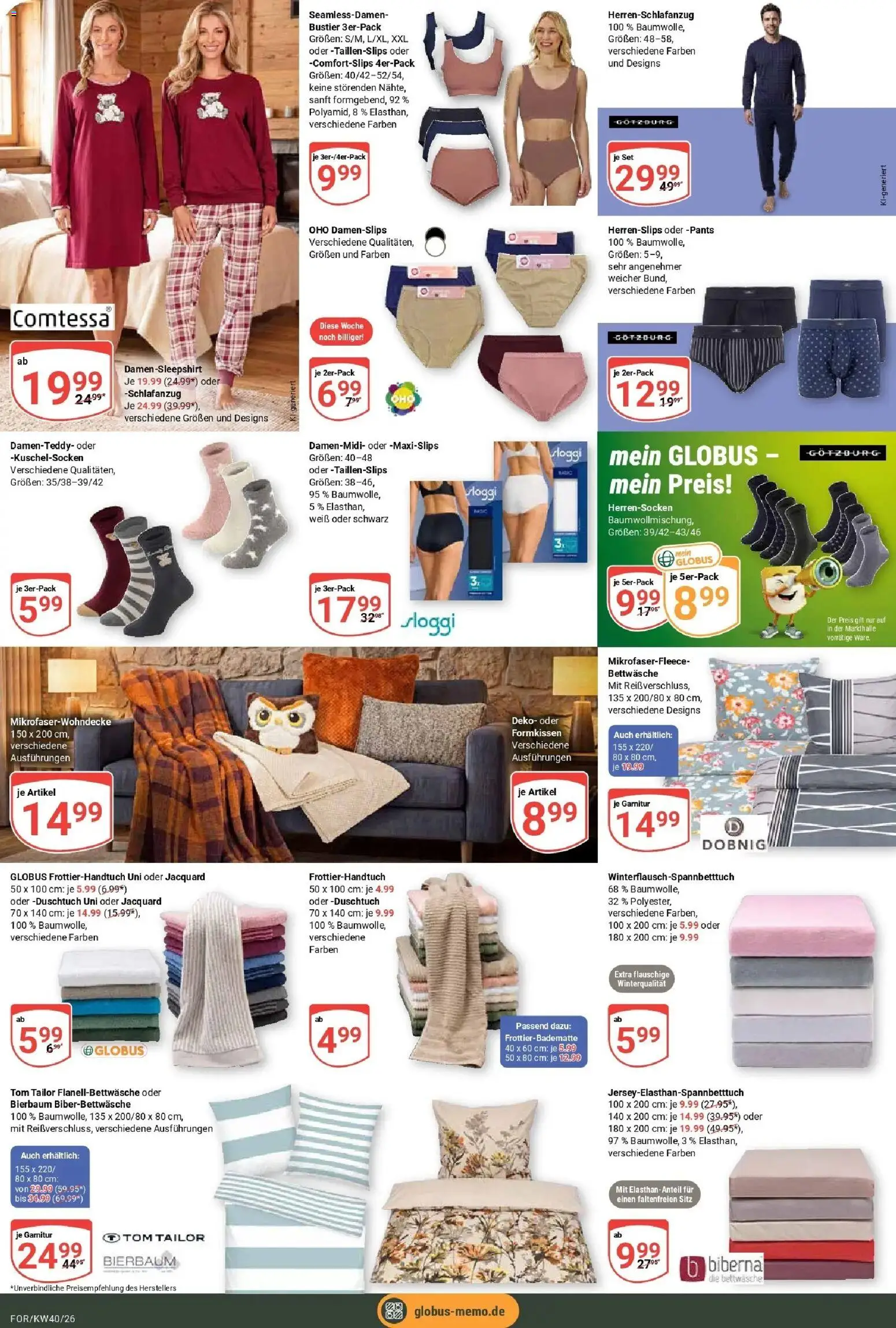 Globus Prospekt Forchheim (ab 28.09.2026) » Angebote online | Seite: 25 | Produkte: Bettwäsche