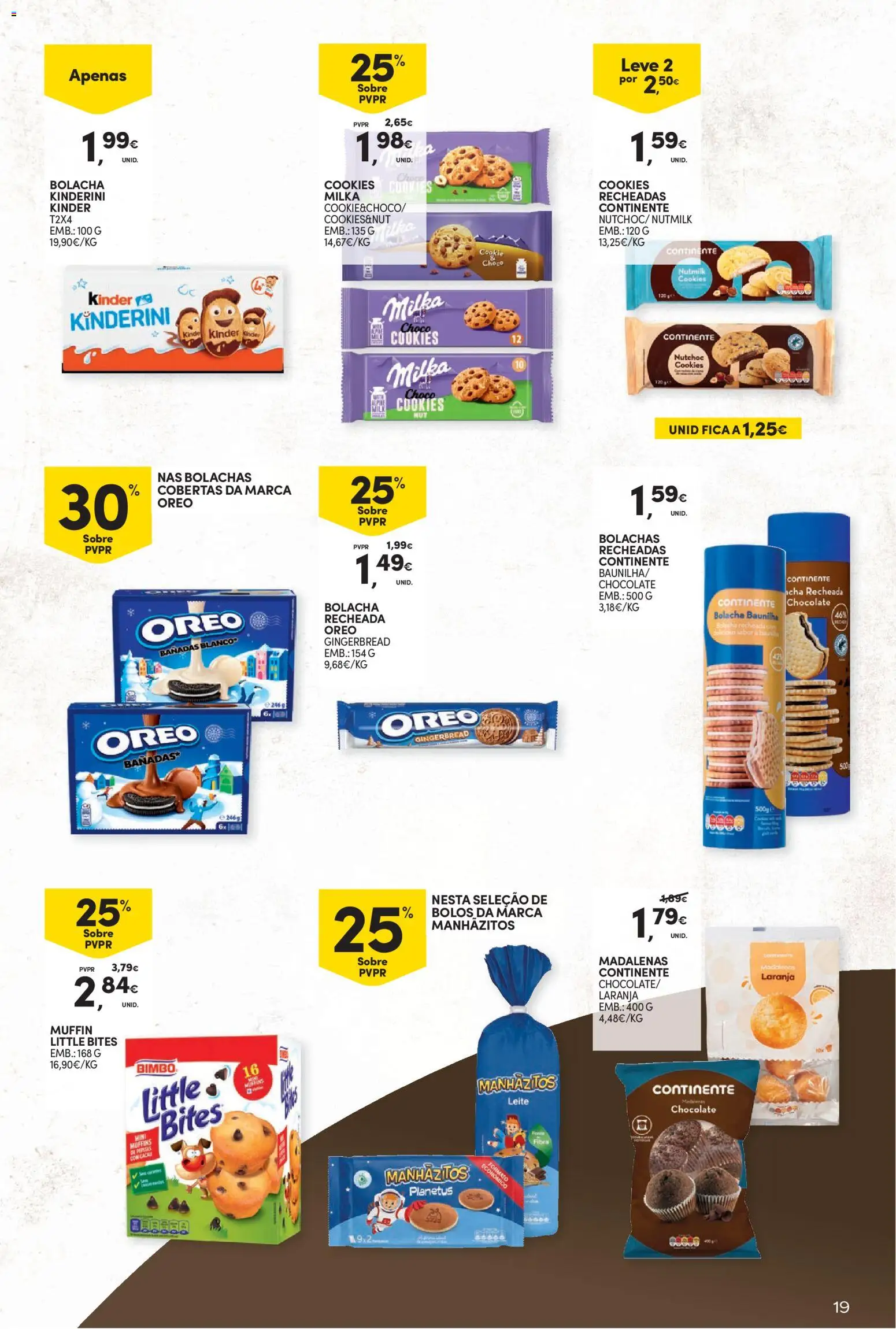 Continente Bebidas Quentes │ válido de 13/10/2026 | Página: 19 | Produtos: Baunilha, Cacau, Oreo, Manhãzitos