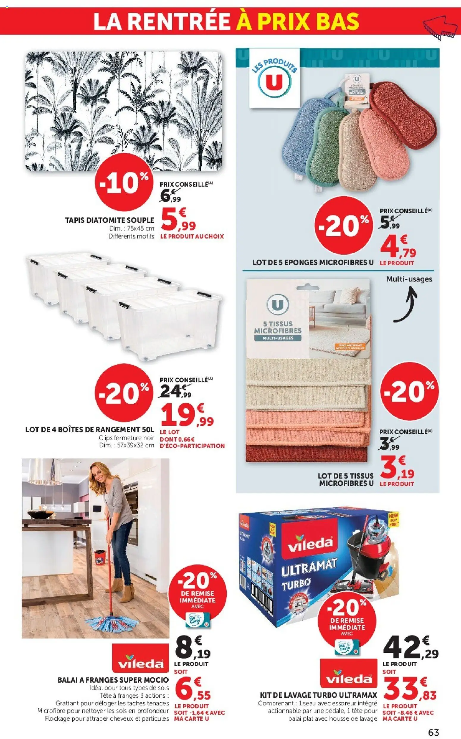 {H1} | Page: 63 | Produits: Éponges, Balai, Boîtes de rangement, Vileda
