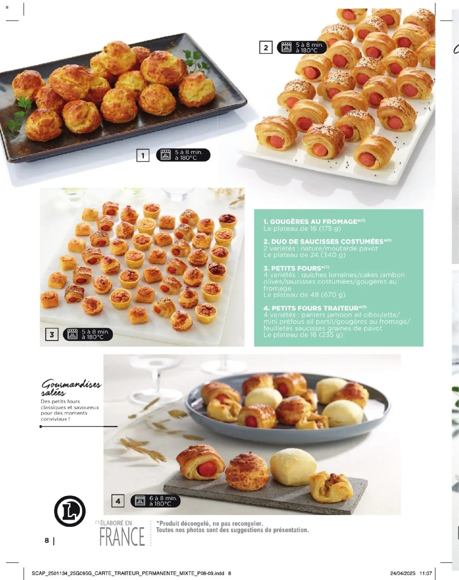 {H1} | Page: 8 | Produits: Plateau, Ail, Fromage, Jambon